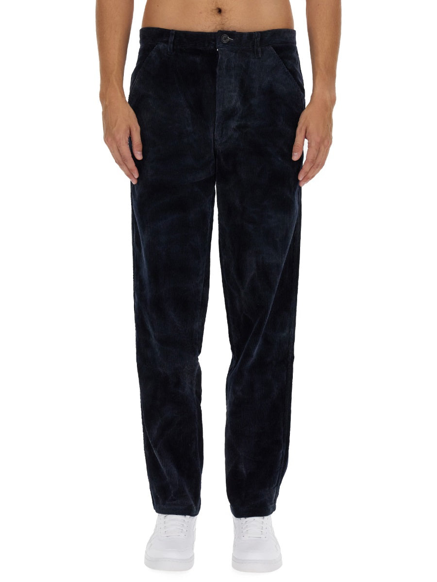 Comme Des GarçOns Shirt Velvet Cotton Trousers — Blue, view 2