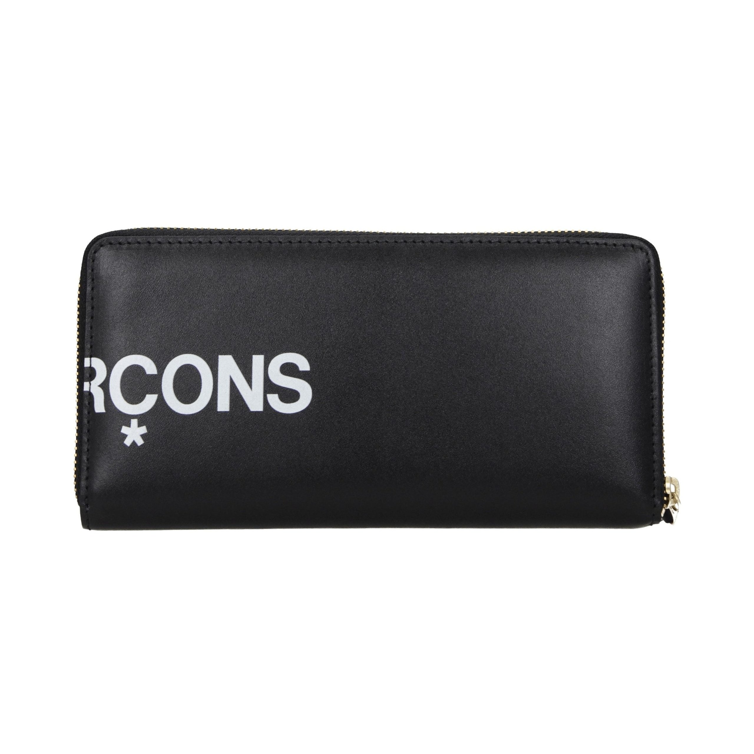Comme des Garçons Logo-Print Leather Wallet — Black, view 2