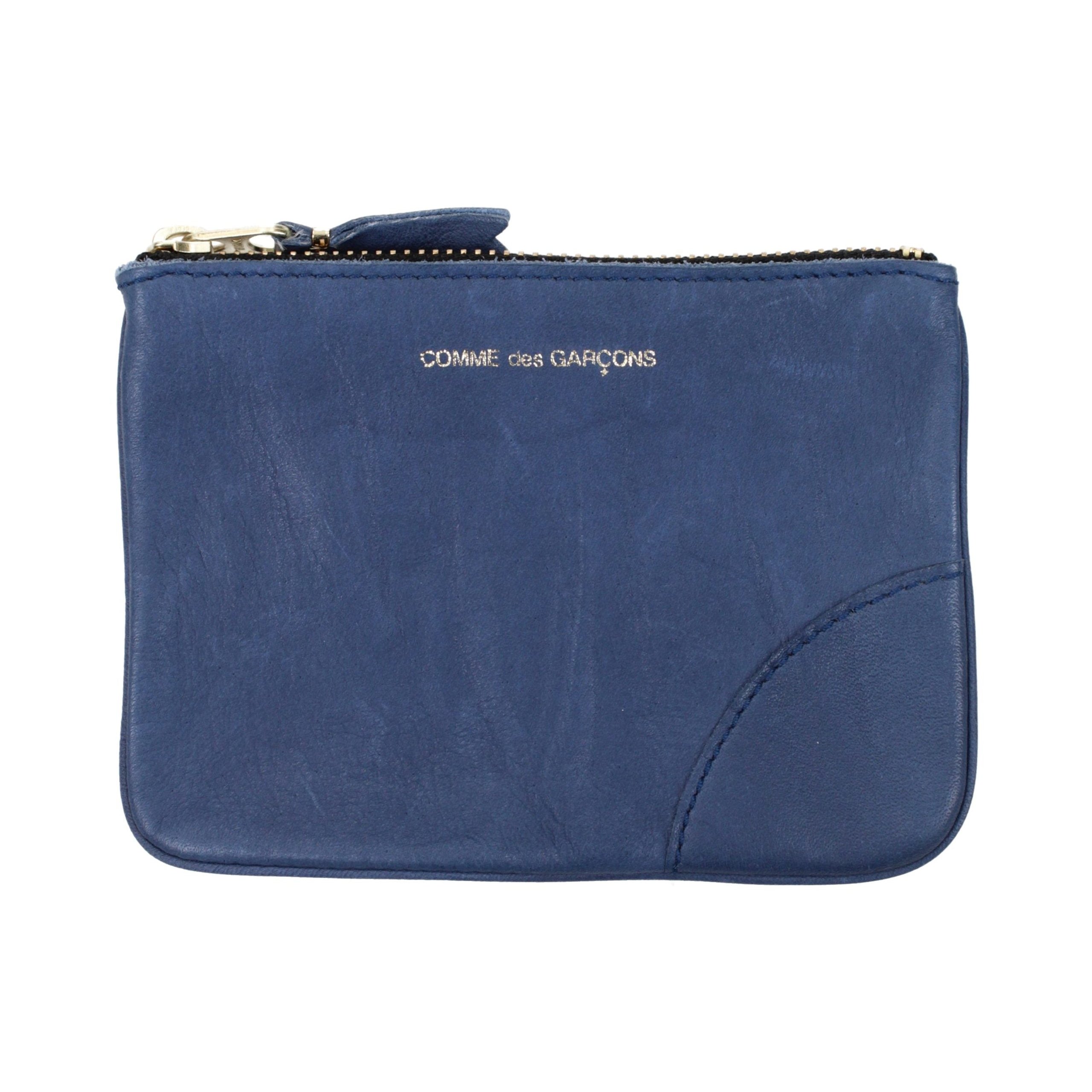 Comme des Garçons Leather Wallet — Blue by Comme Des Garcons
