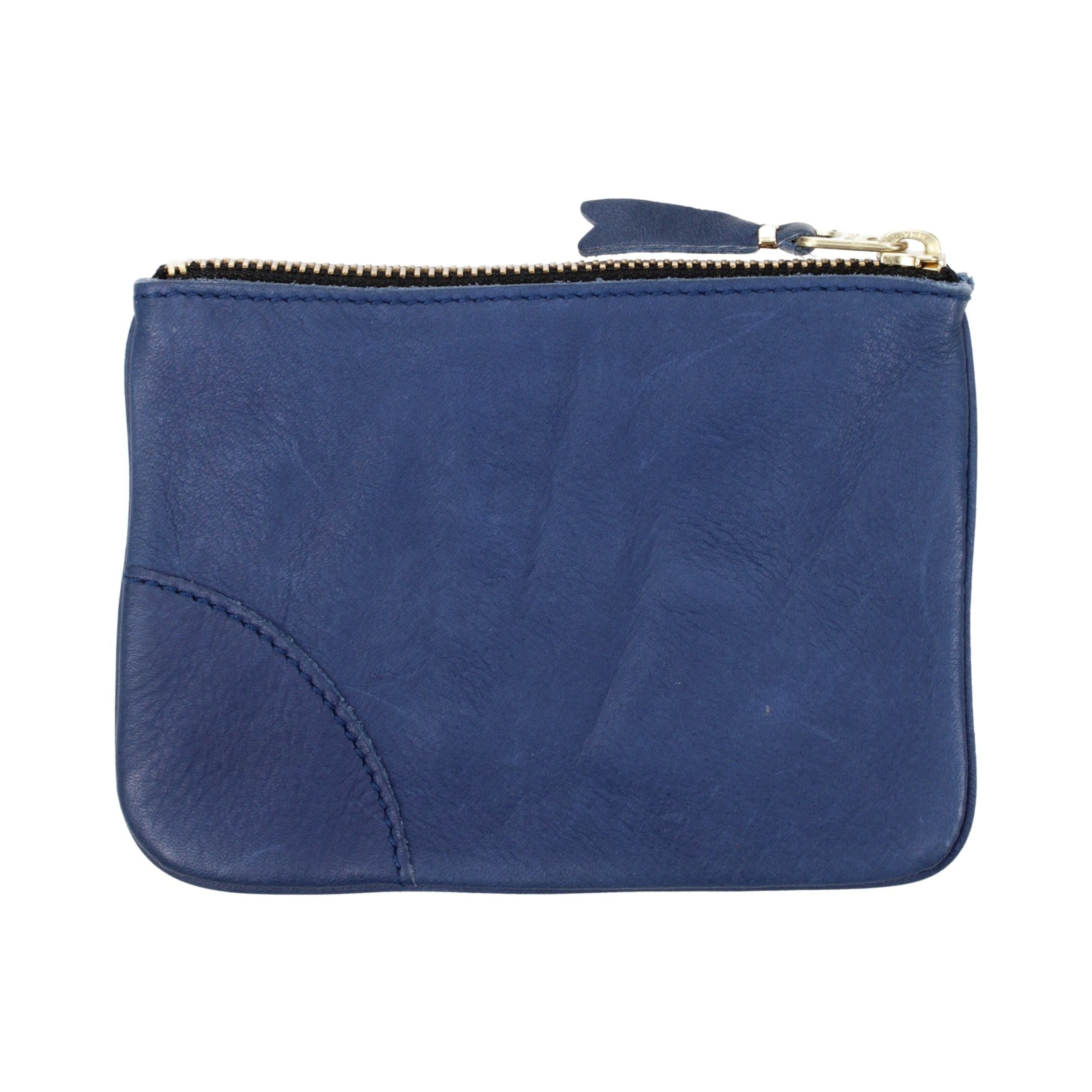 Comme des Garçons Leather Wallet — Blue, view 2