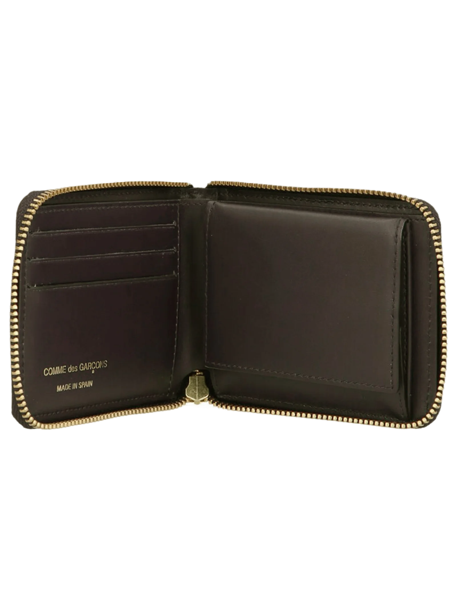 Comme des Garçons Cowhide Leather Wallet — Brown, view 3