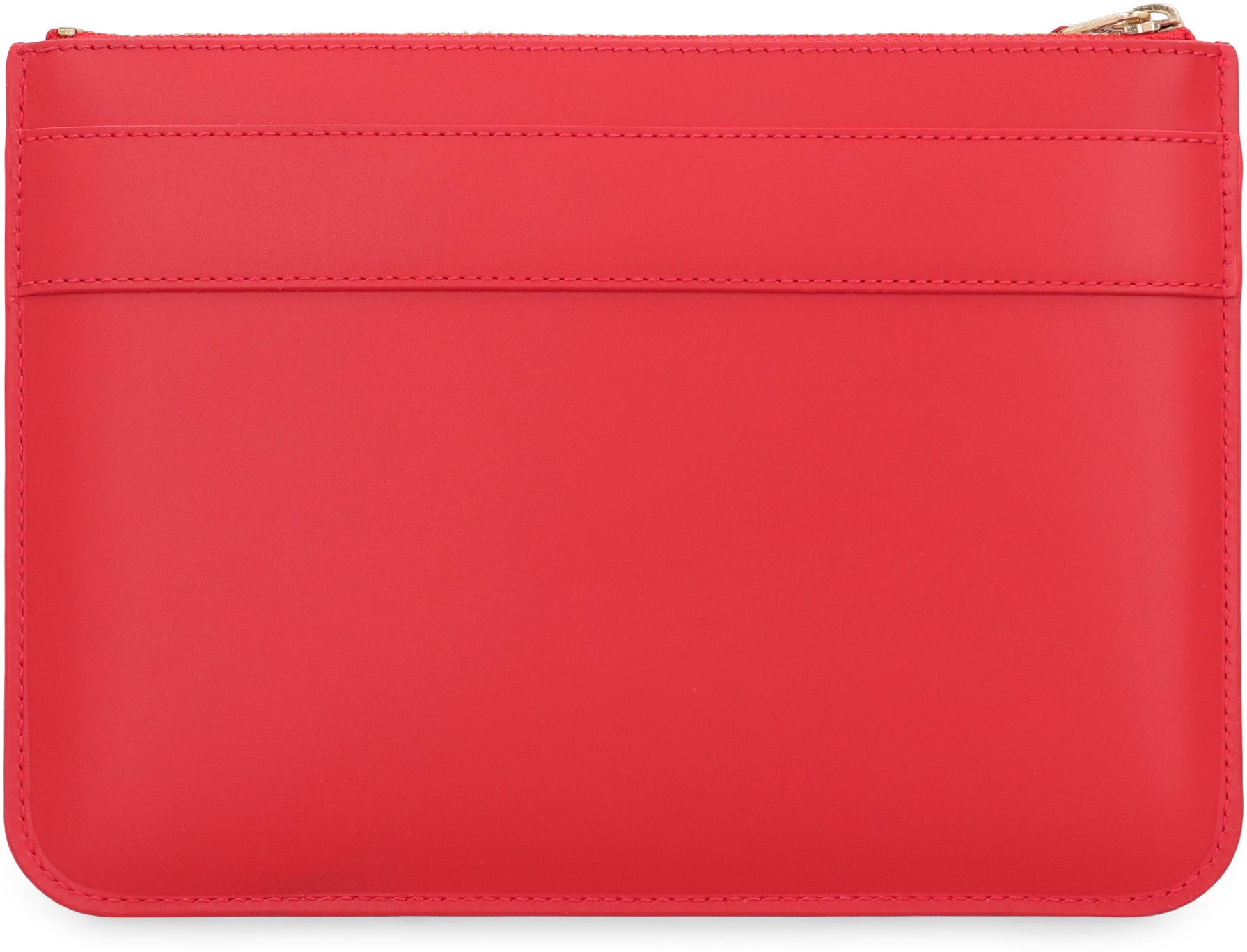 Comme Des GarçOns Wallet Bow-Appliqué Calf Leather Clutch — Red, view 4