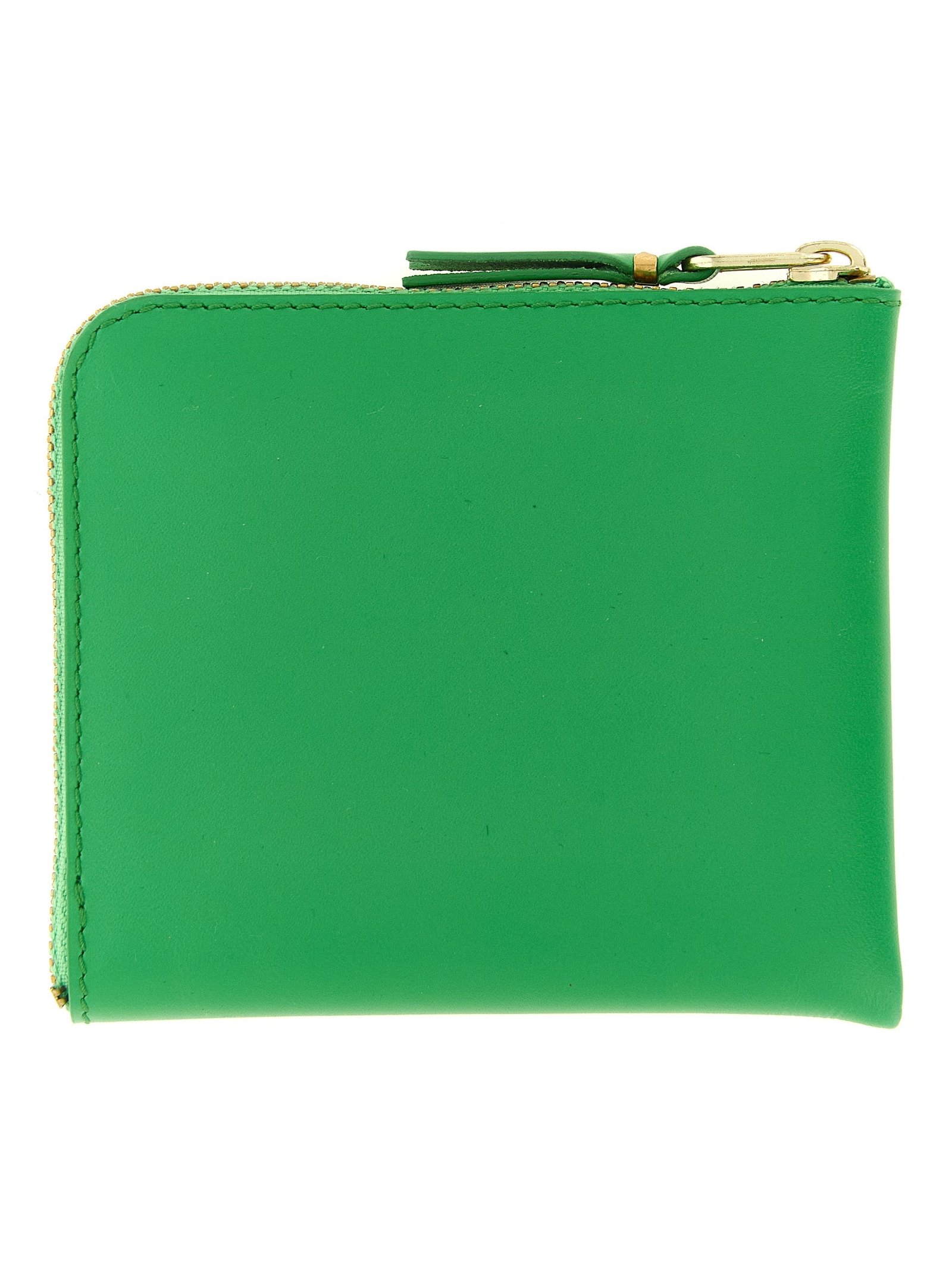 Comme des Garçons Bicolor Calfskin Wallet — Green, view 2