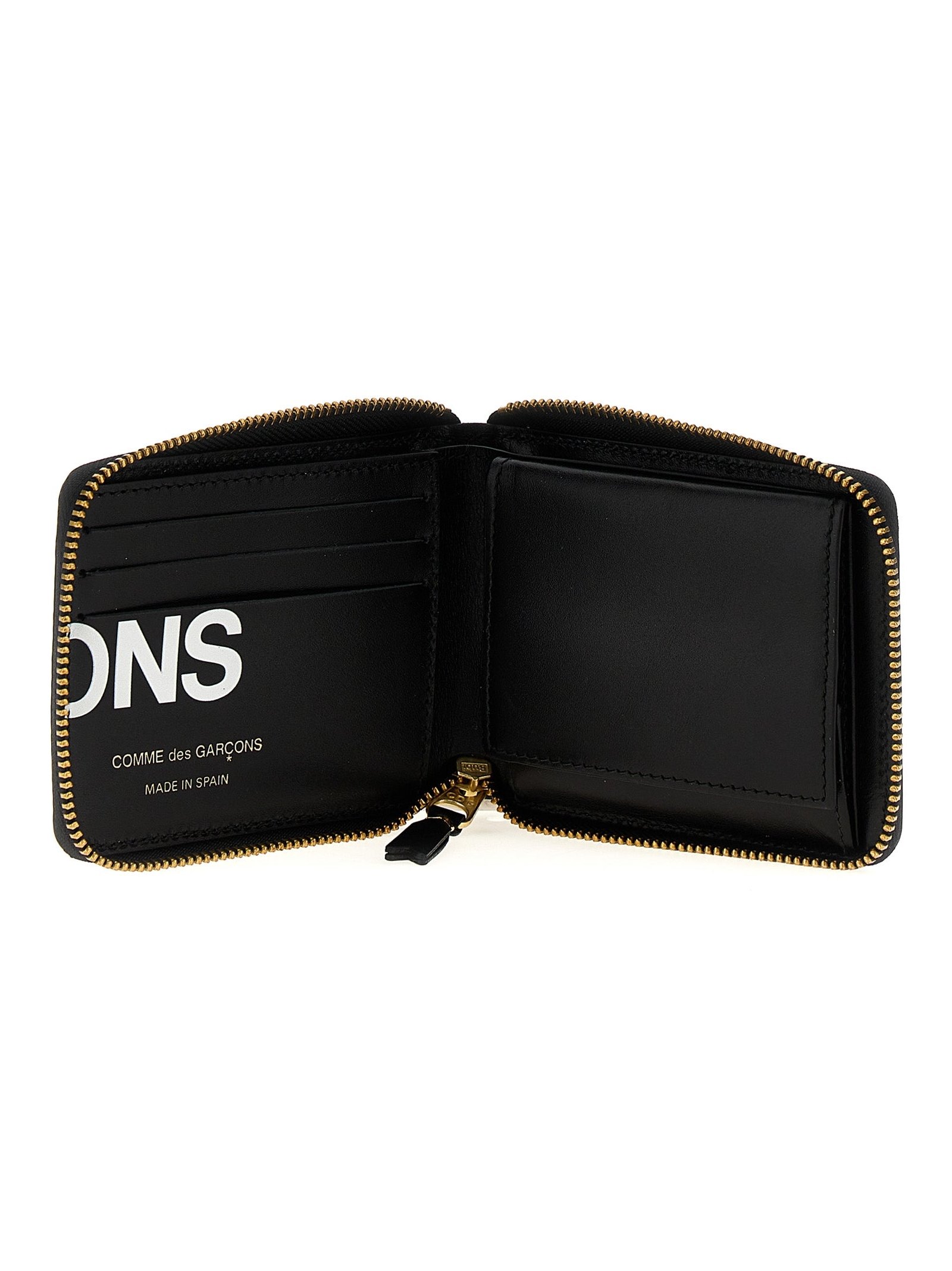Comme des Garçons Logo-Print Calfskin Wallet — Multicolor, view 3