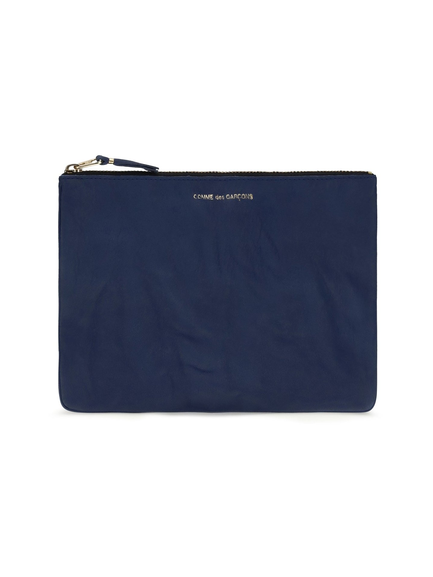 Comme Des GarçOns Wallet Vintage-Effect Leather Pouch — Navy by Comme Des Garcons Wallet