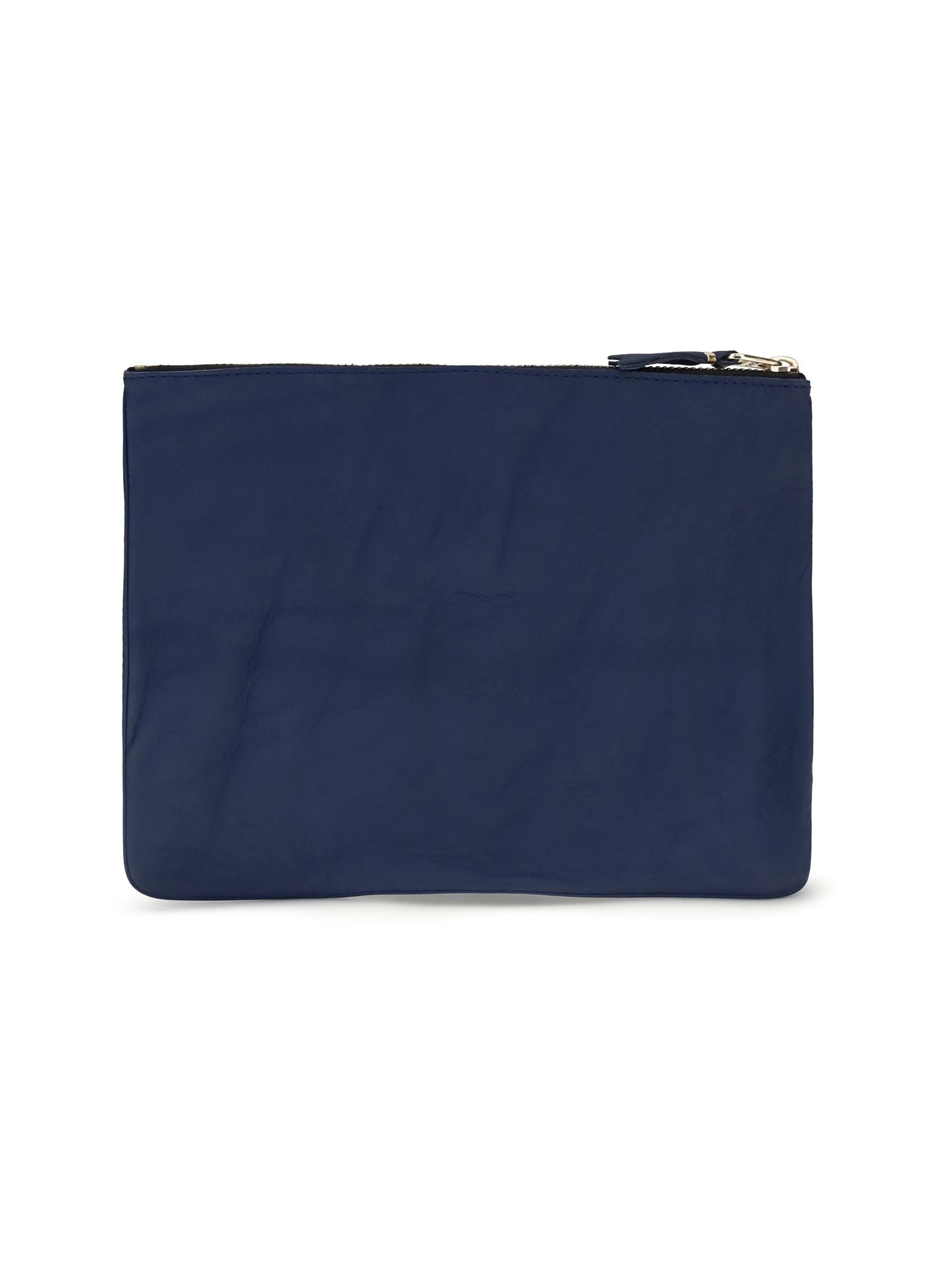 Comme Des GarçOns Wallet Vintage-Effect Leather Pouch — Navy, view 2