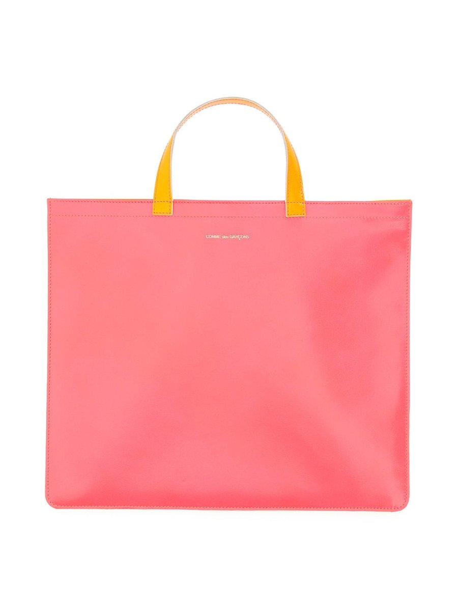 Comme Des GarçOns Wallet Fluo Leather Tote Bag — Multicolor, view 2