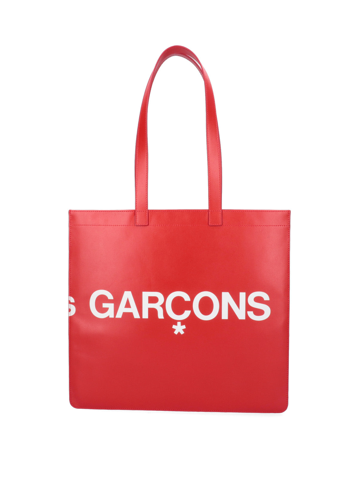 Comme Des Garcons Wallet Logo-Print Tote Bag — Red, view 3
