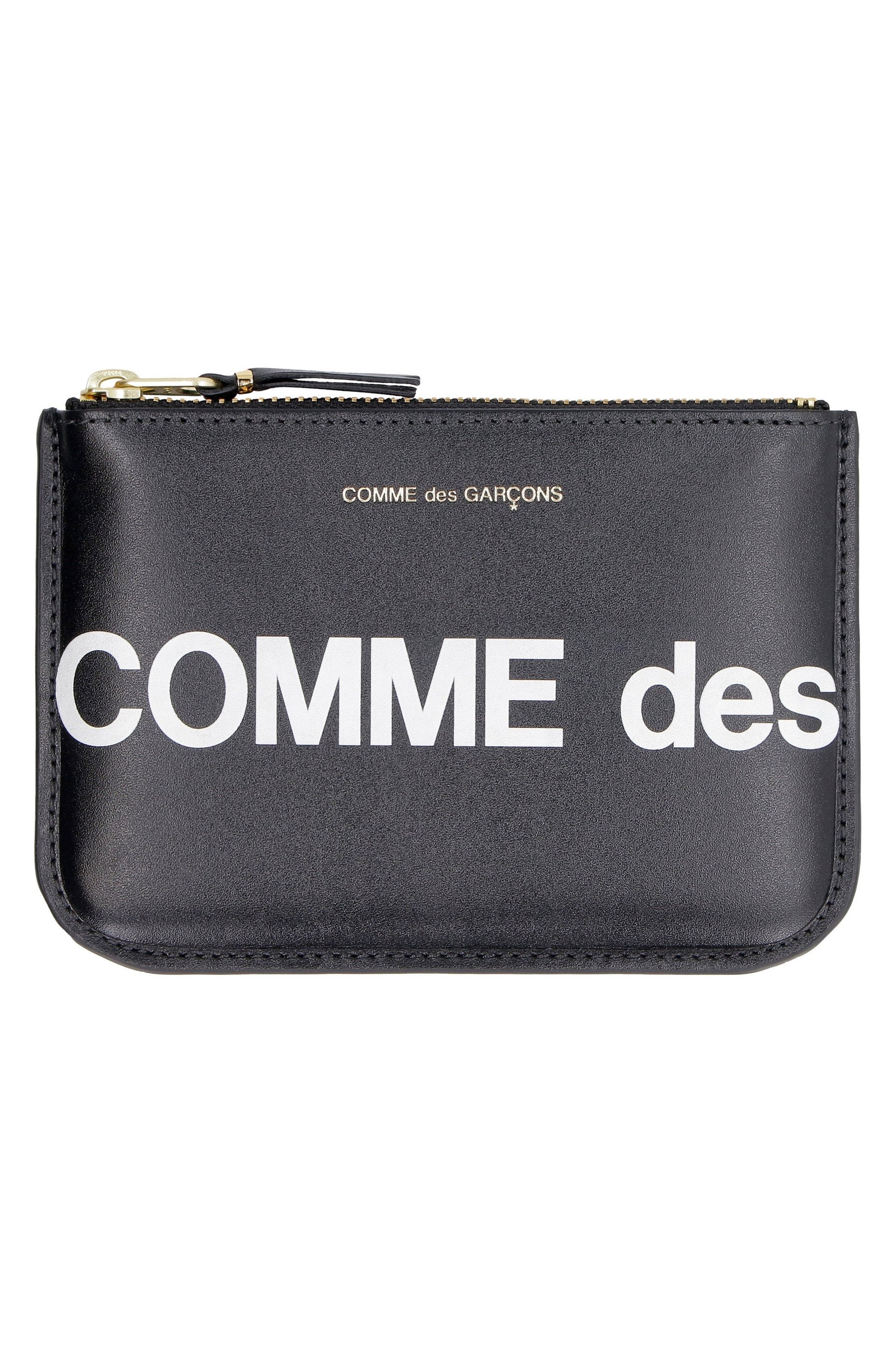 Comme Des GarçOns Wallet Logo-Print Cow Hide Wallet — Black by Comme Des Garcons Wallet