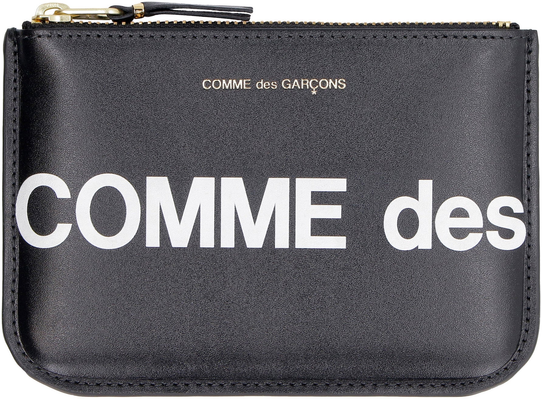 Comme Des GarçOns Wallet Logo-Print Cow Hide Wallet — Black, view 2