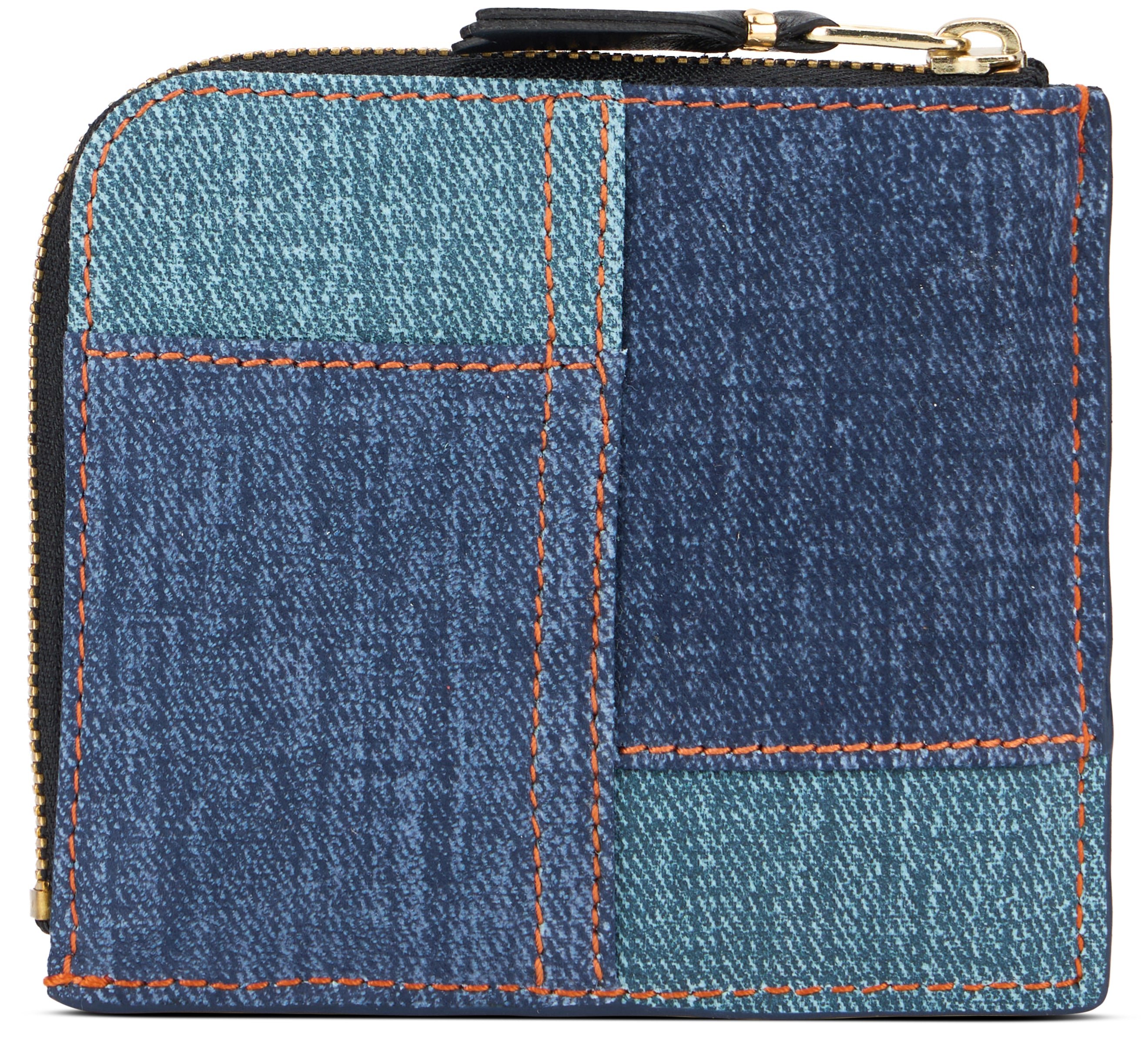 Comme Des GarçOns Wallet Patchwork Denim Wallet — Blue, view 3