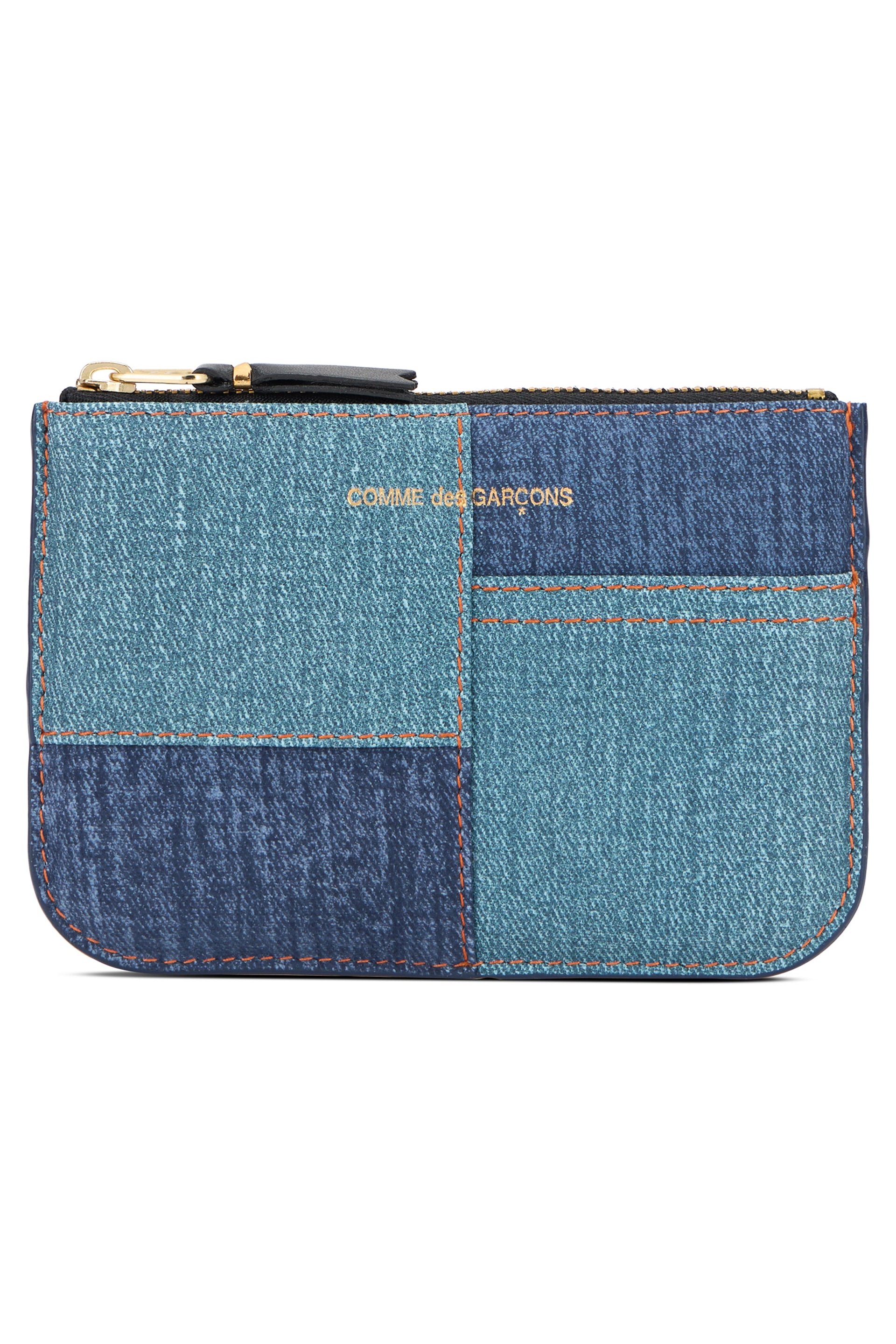Comme Des GarçOns Wallet Denim Patchwork Lambskin Wallet — Blue by Comme Des Garcons Wallet