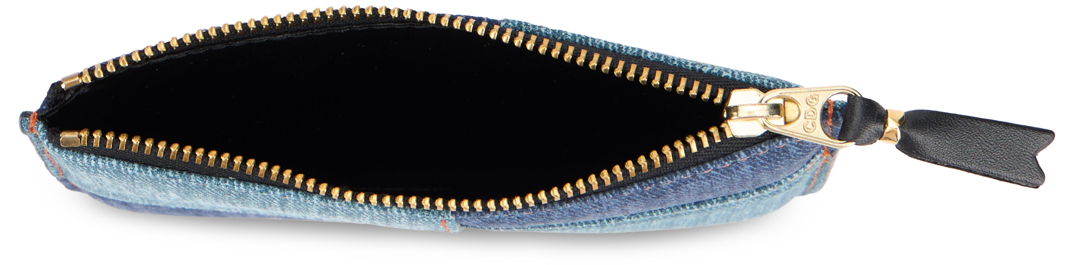 Comme Des GarçOns Wallet Denim Patchwork Lambskin Wallet — Blue, view 4