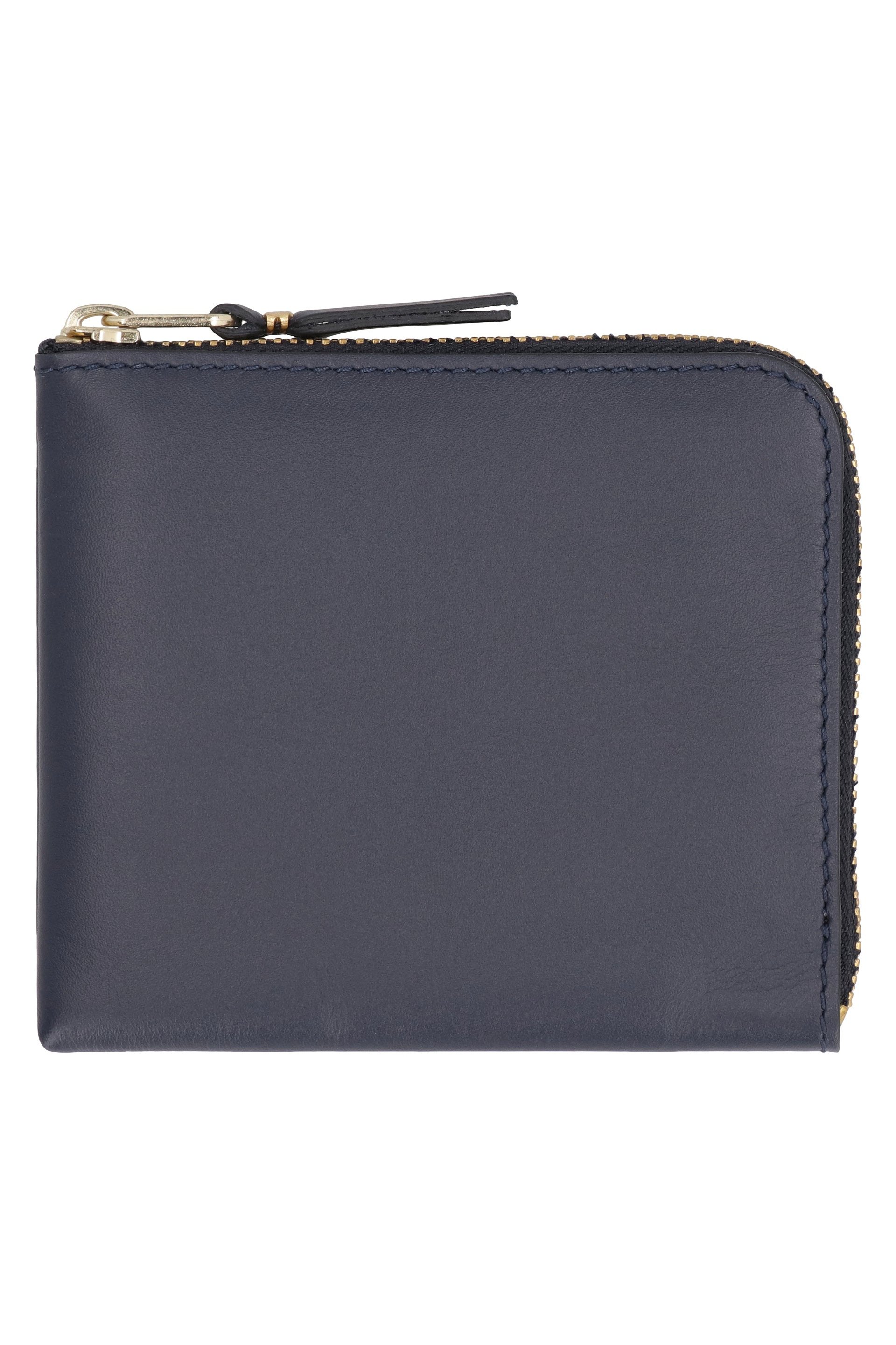 Comme Des GarçOns Wallet Zippered Cowhide Wallet — Blue by Comme Des Garcons Wallet
