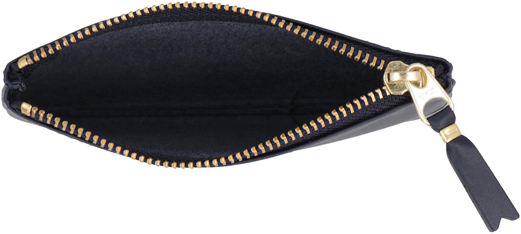 Comme Des GarçOns Wallet Smooth Calf Leather Flat Pouch Wallet — Navy, view 4