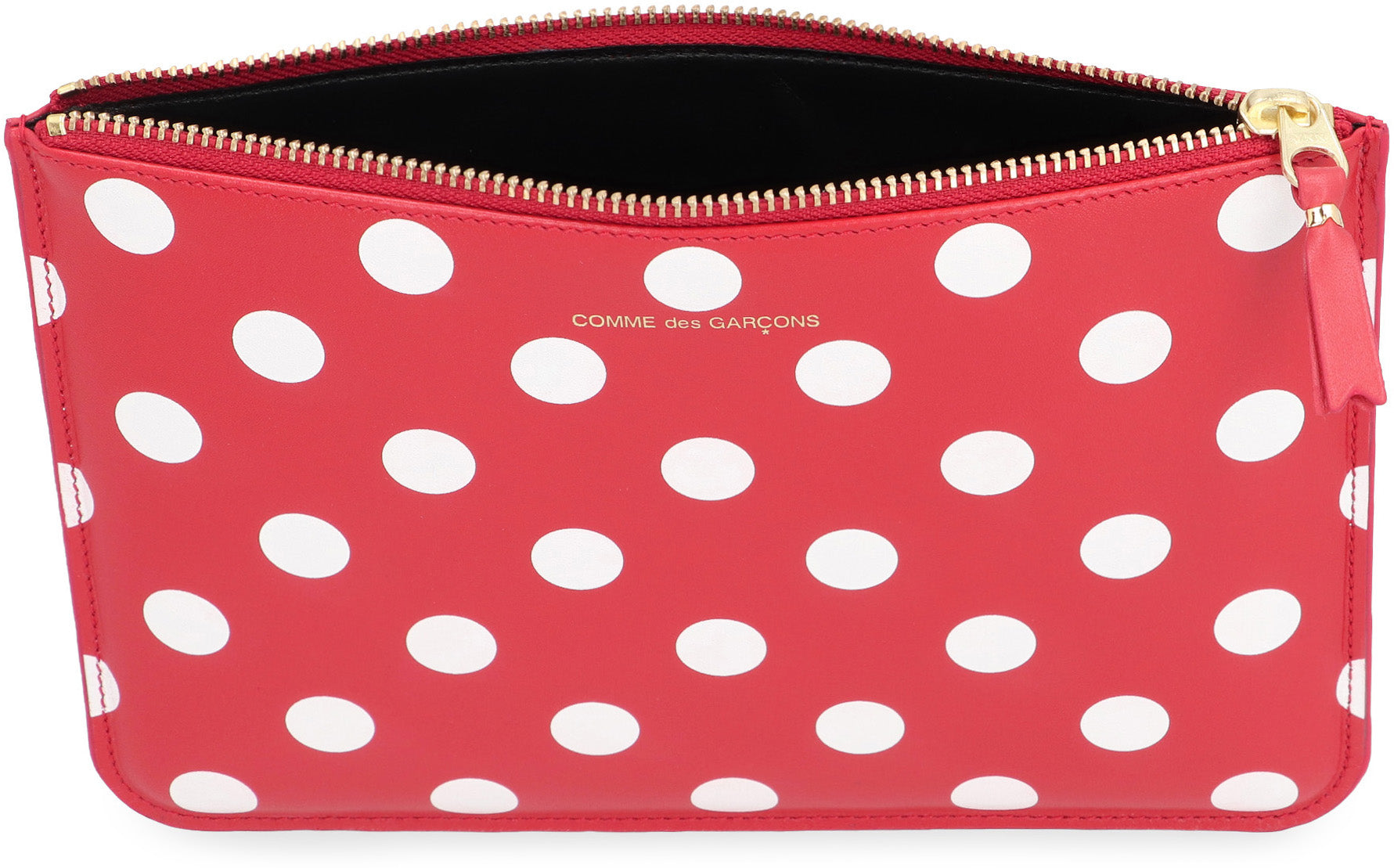Comme Des GarçOns Wallet Polka-Dot Cowhide Wallet — Red, view 5