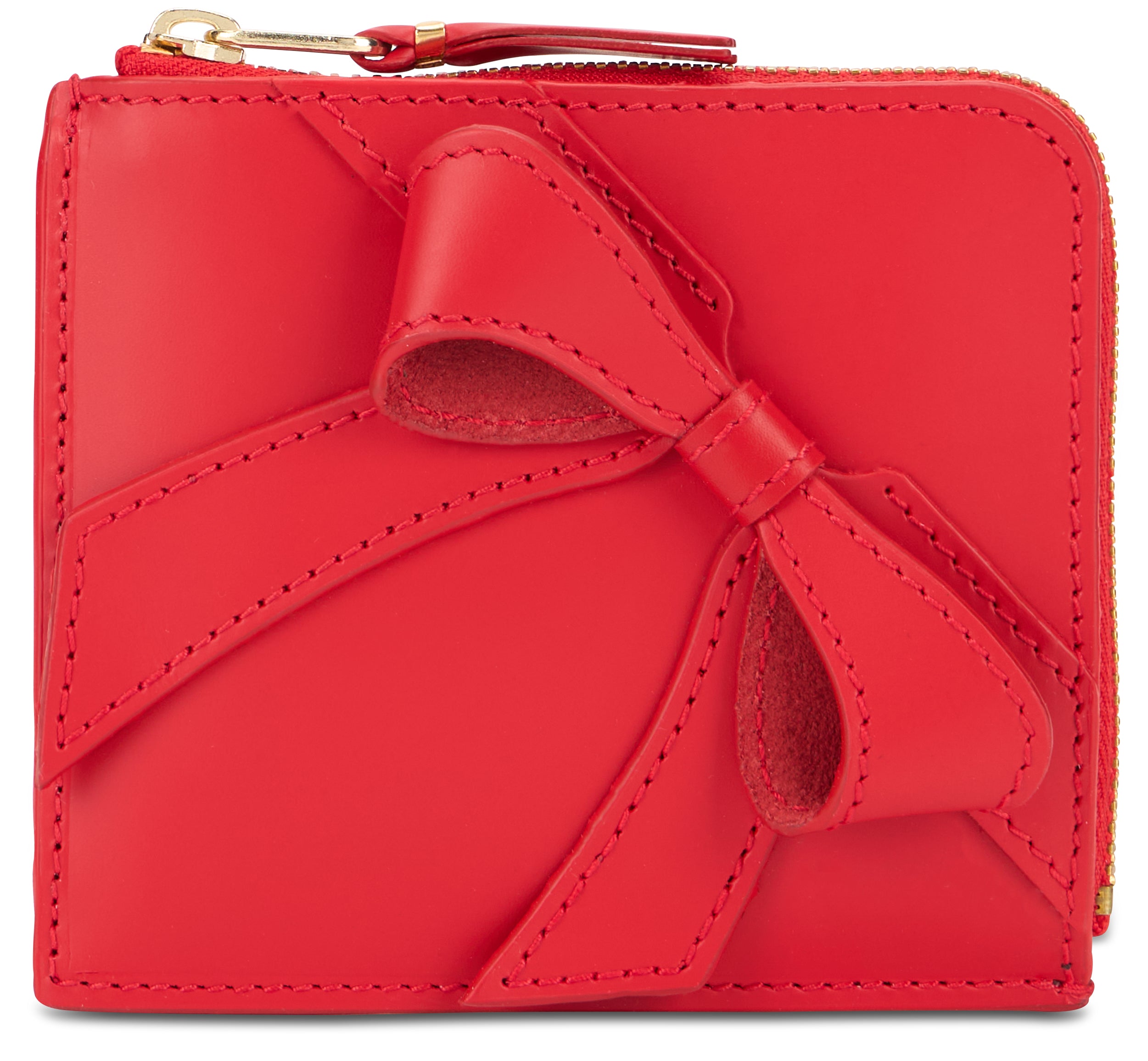 Comme Des GarçOns Wallet Leather Bow Wallet — Red, view 2