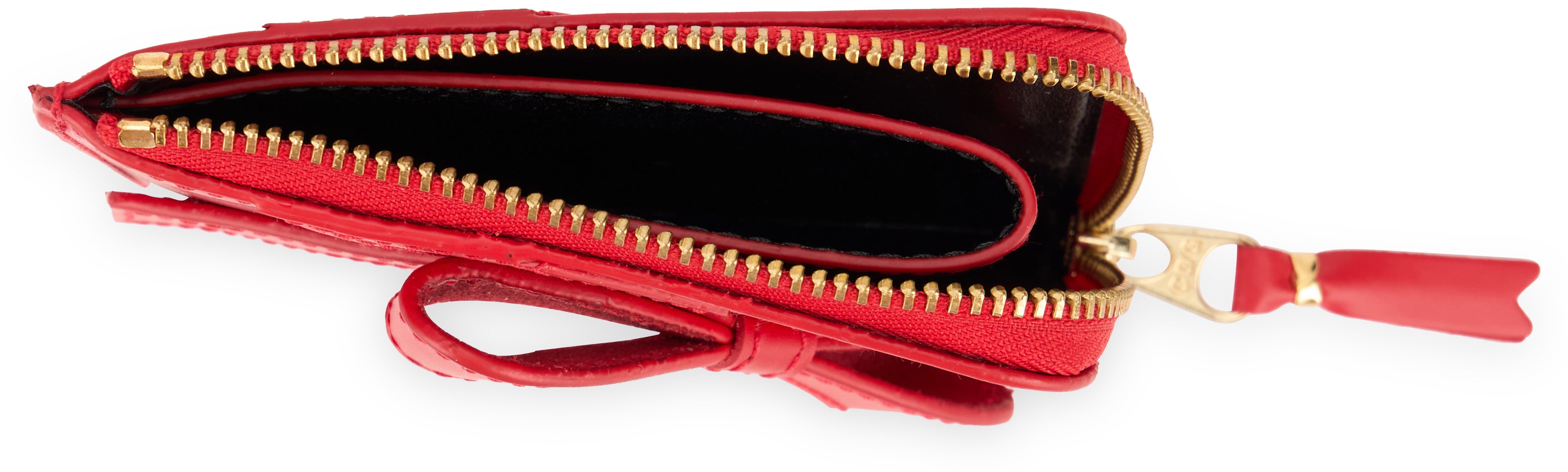 Comme Des GarçOns Wallet Leather Bow Wallet — Red, view 4