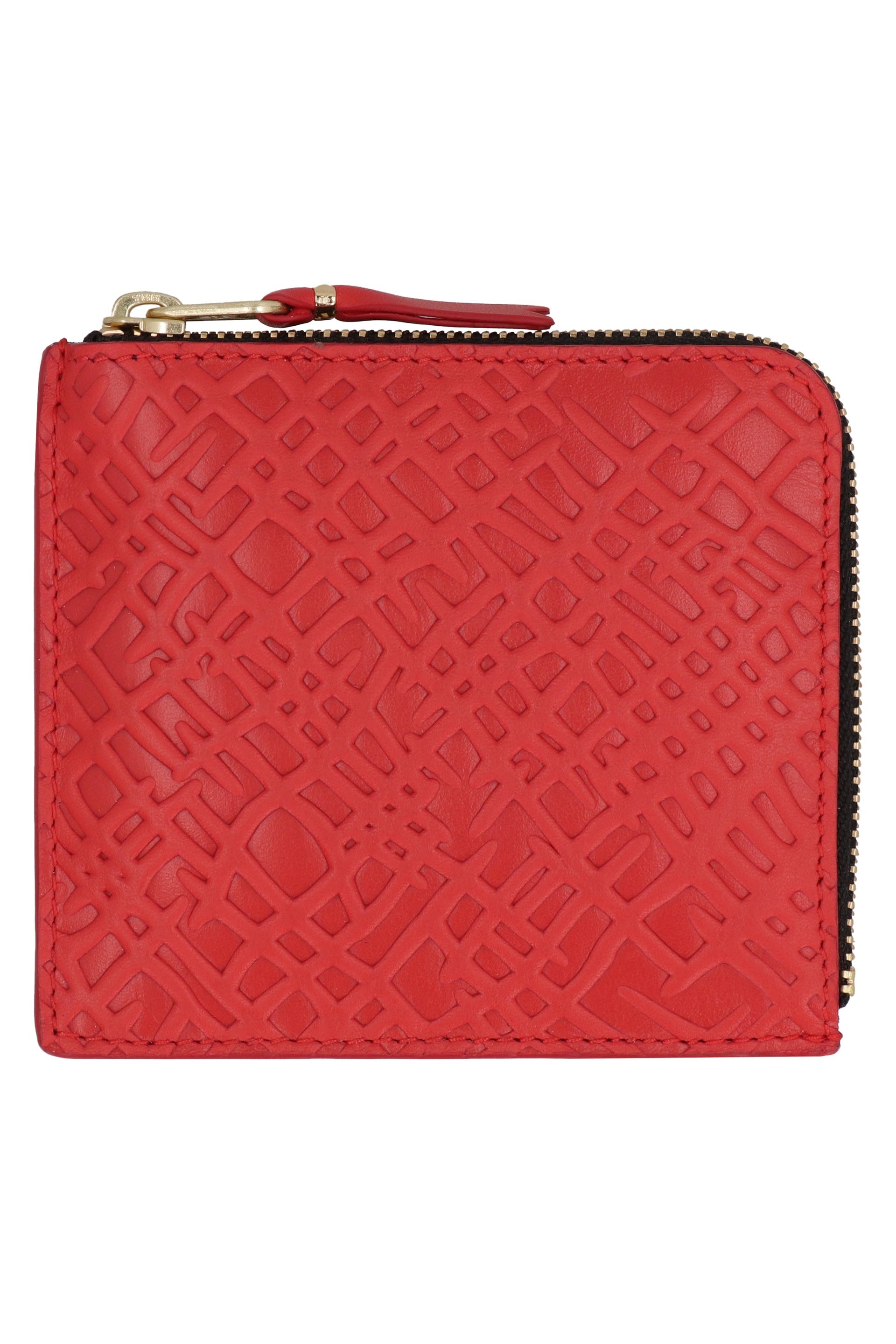 Comme Des GarçOns Wallet Leather Zipped Coin Purse Wallet — Red by Comme Des Garcons Wallet