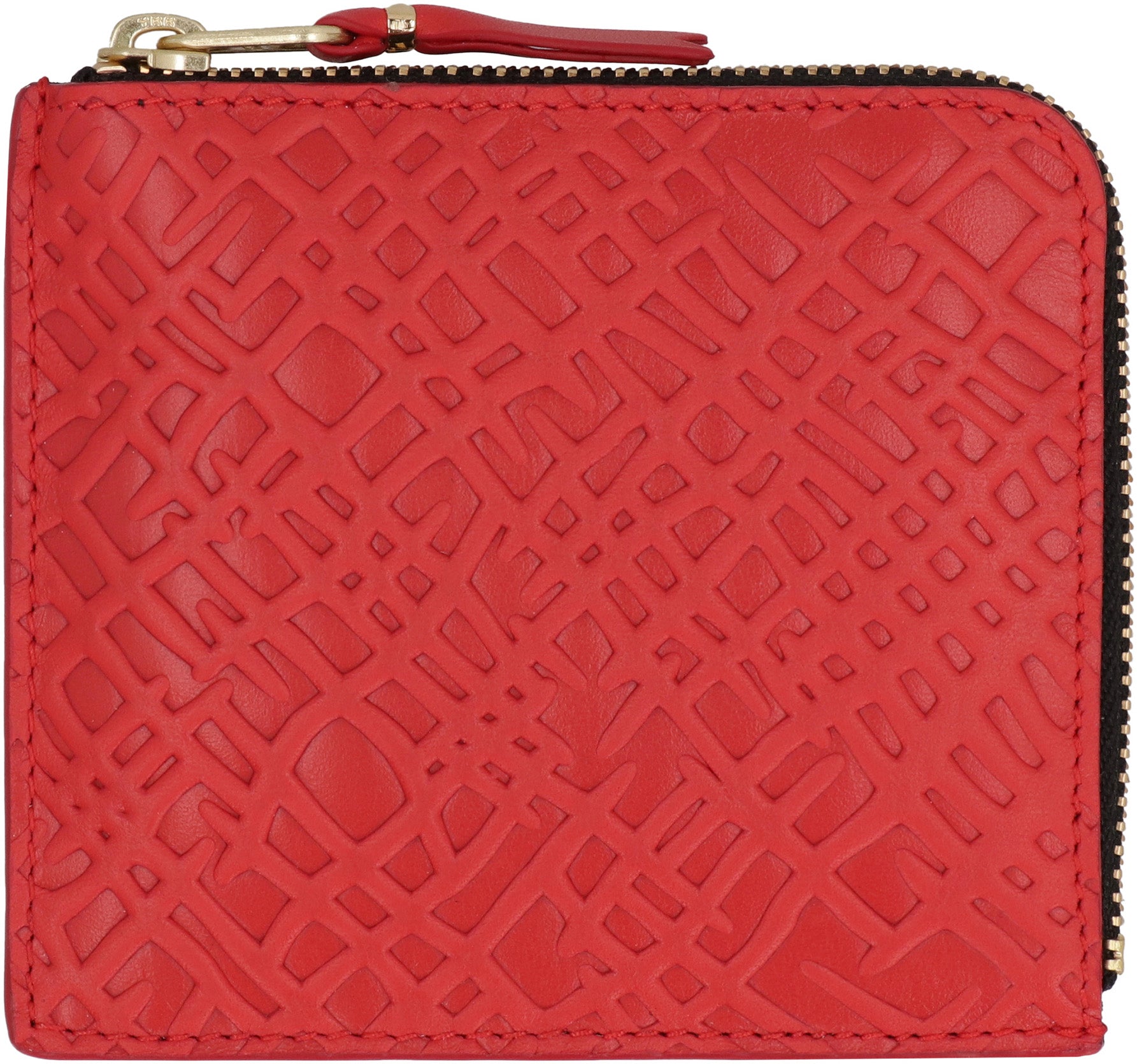 Comme Des GarçOns Wallet Leather Zipped Coin Purse Wallet — Red, view 2
