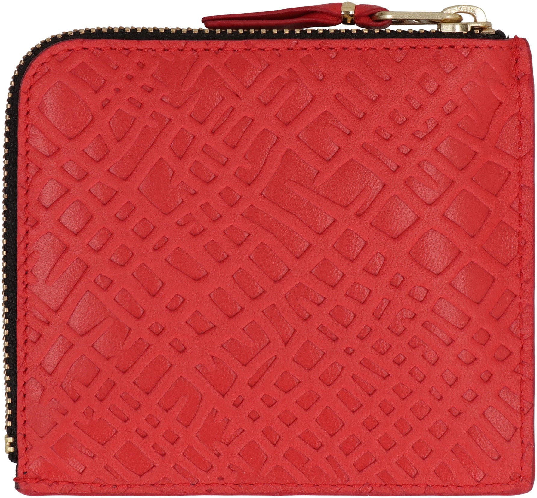 Comme Des GarçOns Wallet Leather Zipped Coin Purse Wallet — Red, view 3