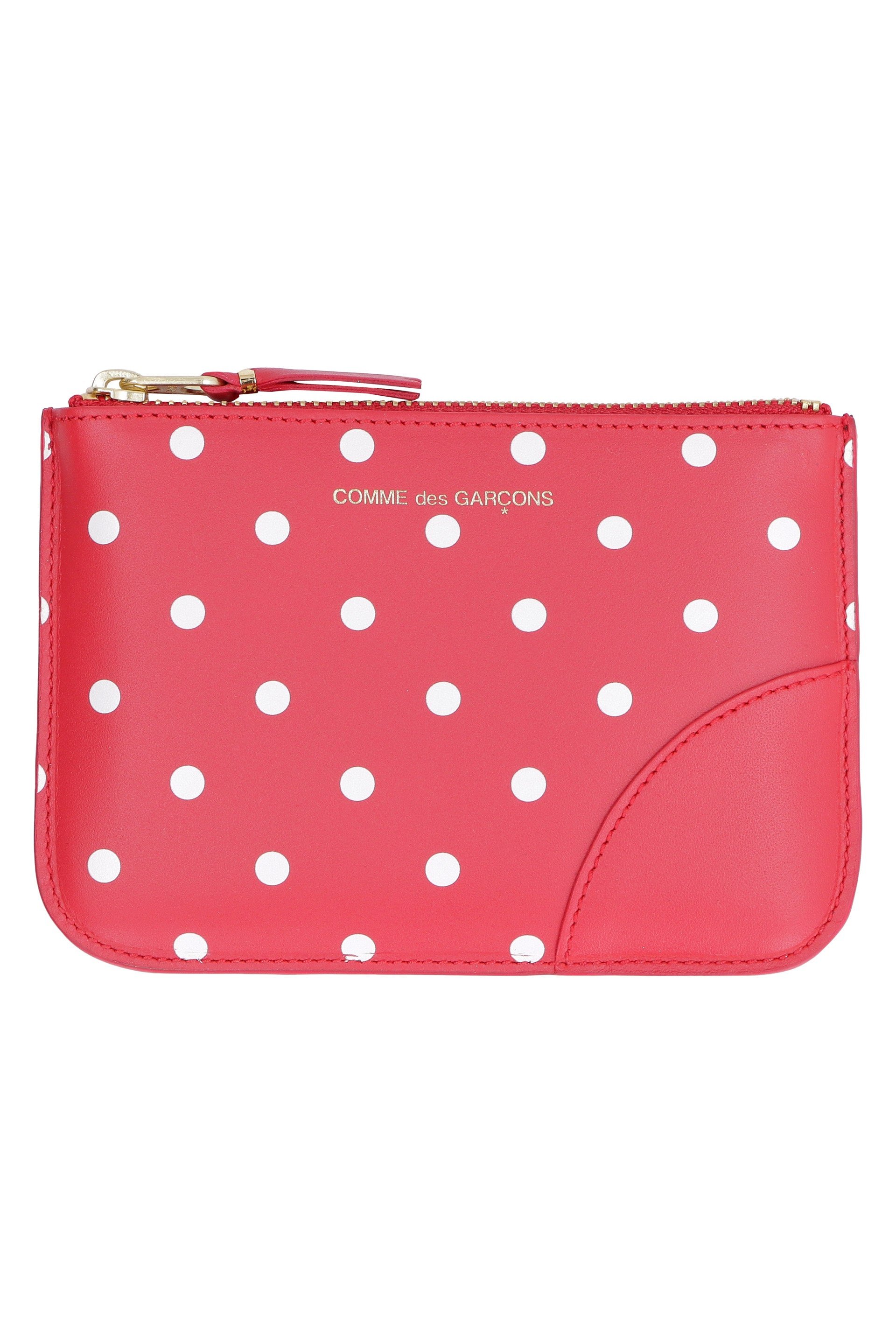 Comme Des GarçOns Wallet Polka-Dot Leather Wallet — Red by Comme Des Garcons Wallet