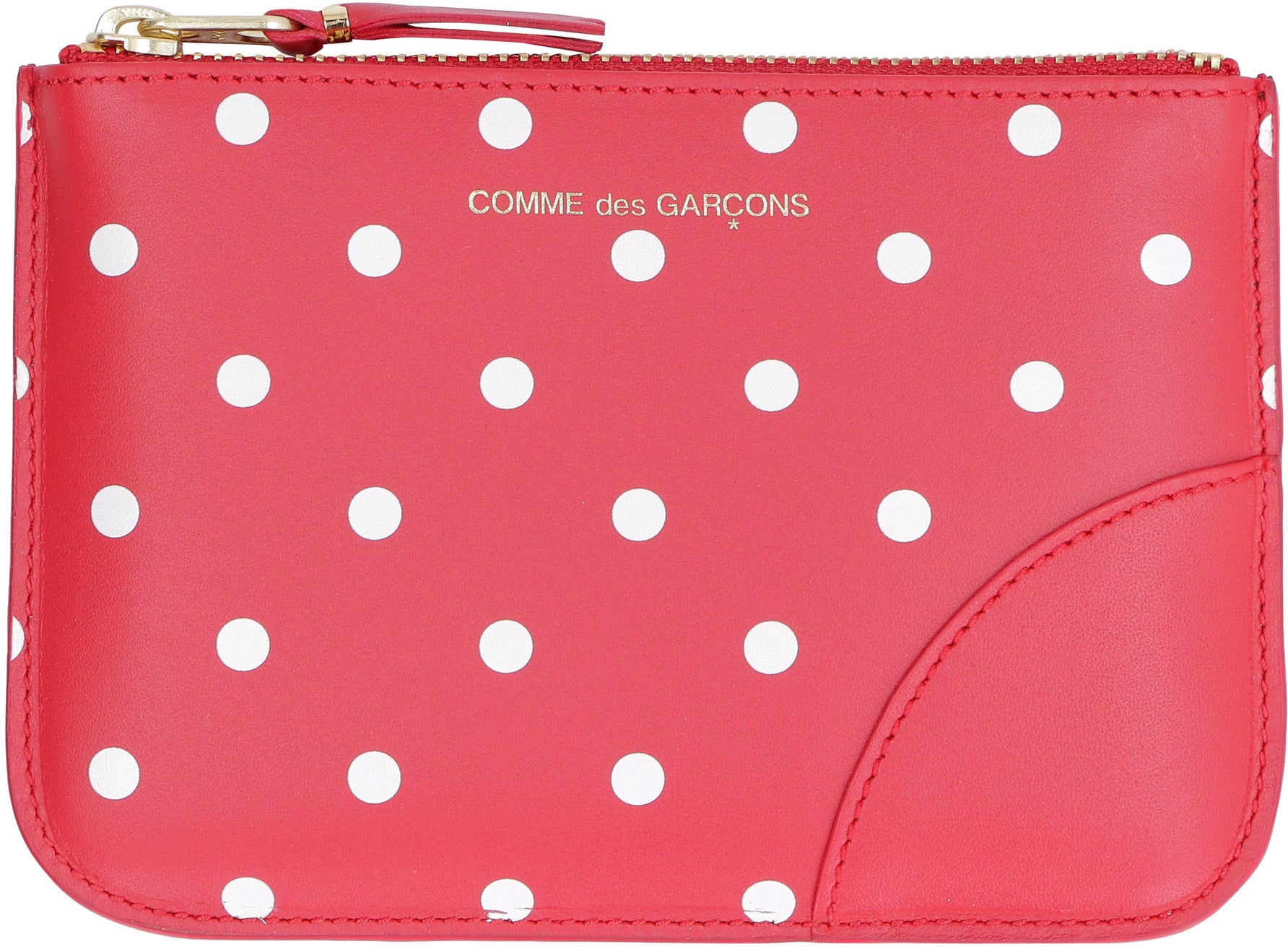 Comme Des GarçOns Wallet Polka-Dot Leather Wallet — Red, view 2