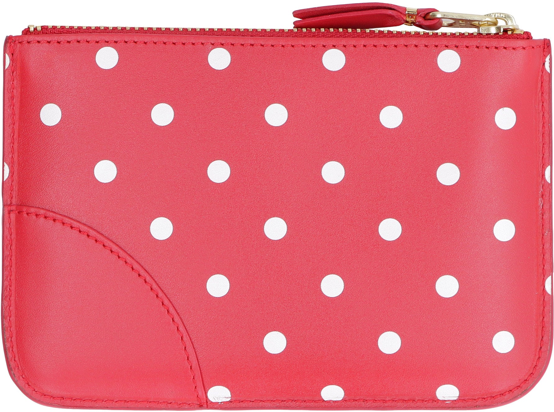Comme Des GarçOns Wallet Polka-Dot Leather Wallet — Red, view 3