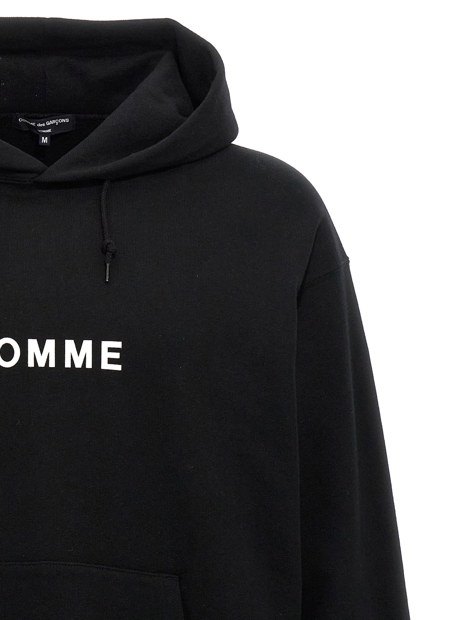 Comme Des Garҫons Homme Logo Print Hoodie — Black, view 3