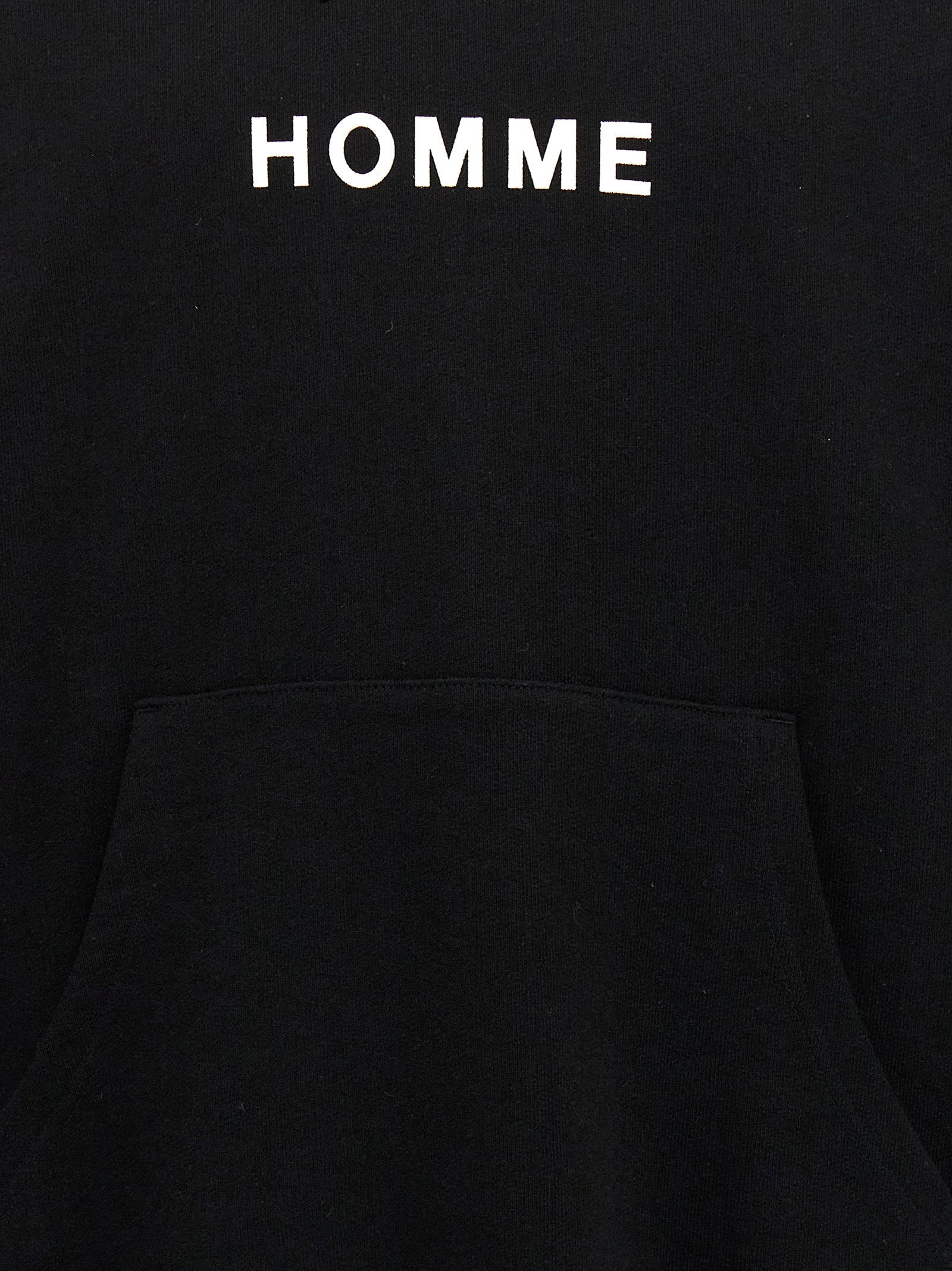 Comme Des Garҫons Homme Logo Print Hoodie — Black, view 4