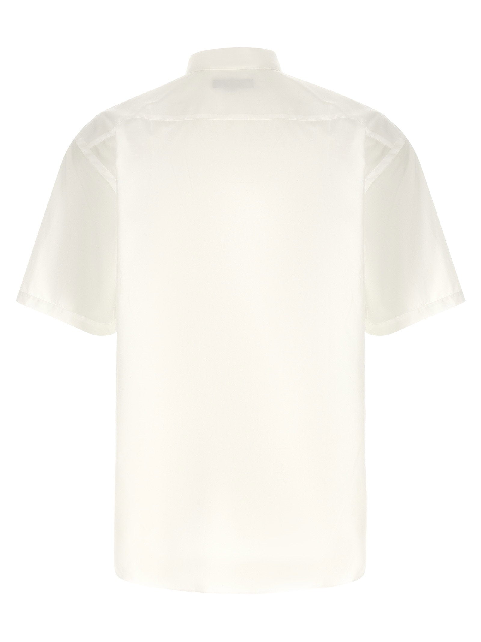 Comme Des Garҫons Homme Logo-Embroidered Cotton Poplin Shirt — White, view 2