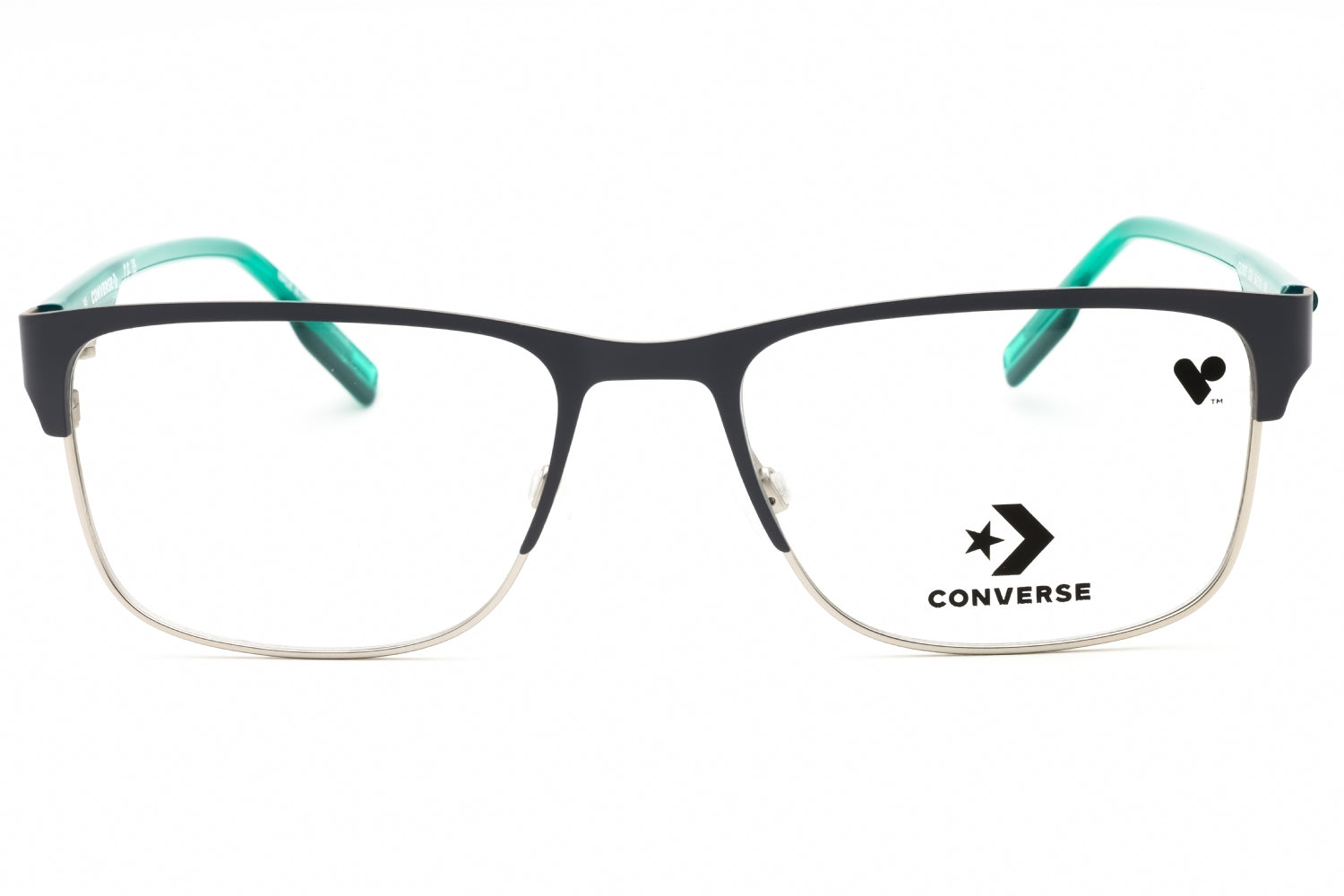 Converse CV3000 Metal-Frame Rectangular Eyeglasses — Black, view 2