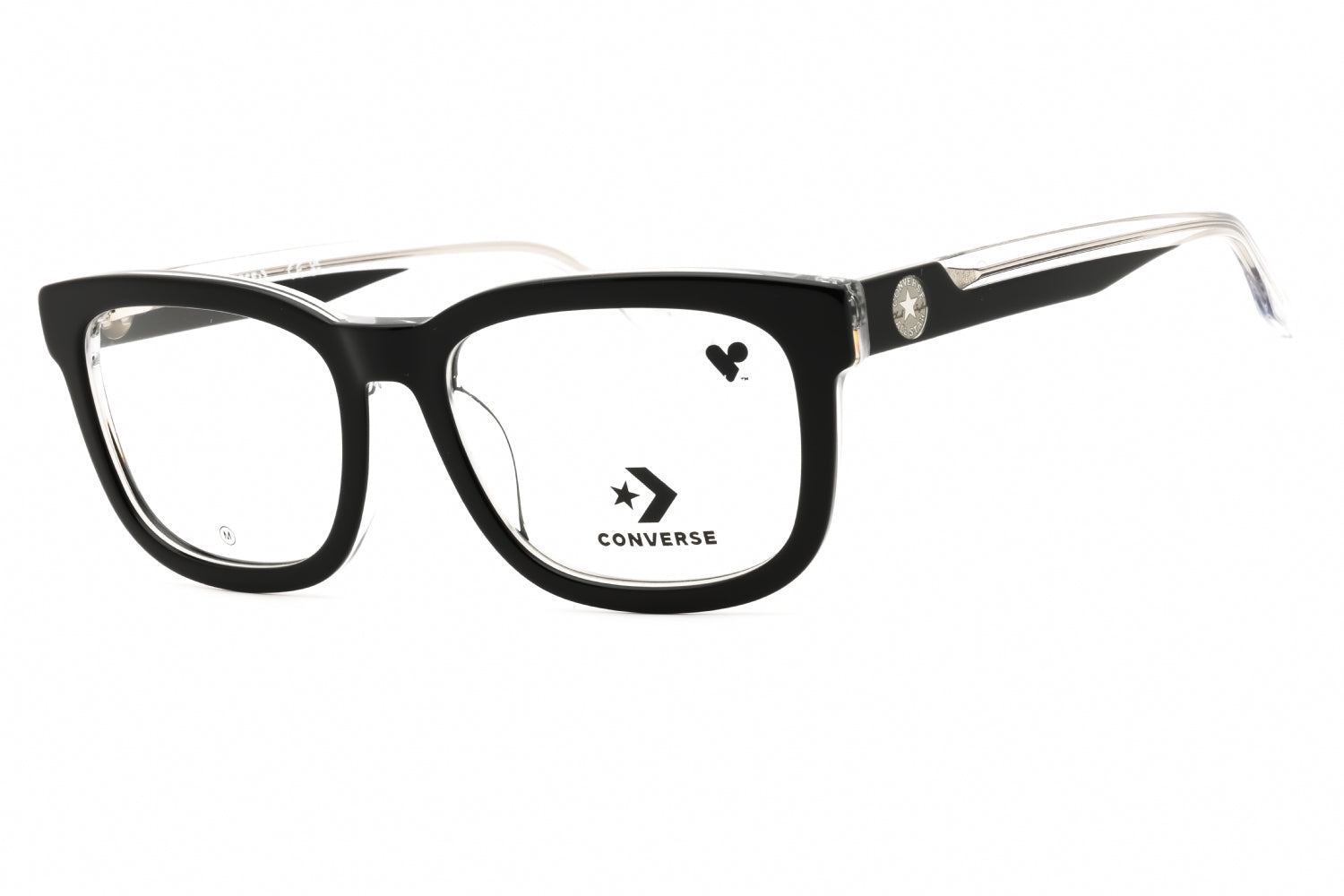 Converse CV5117 Rectangular Acetate Eyeglasses — Black by Converse