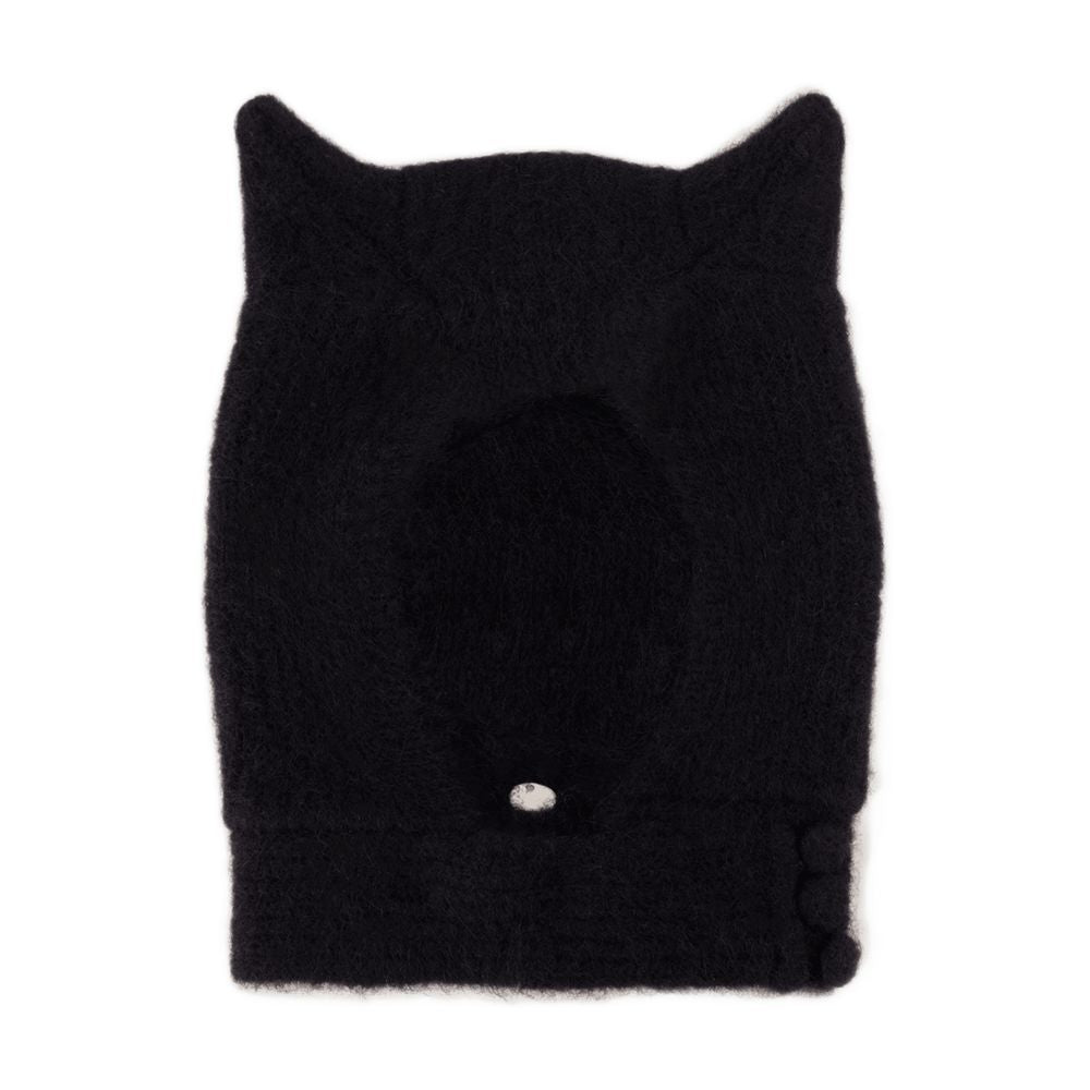 Coperni COPSA06Y3005-BLK Knitted Horn Beanie — Black, view 2