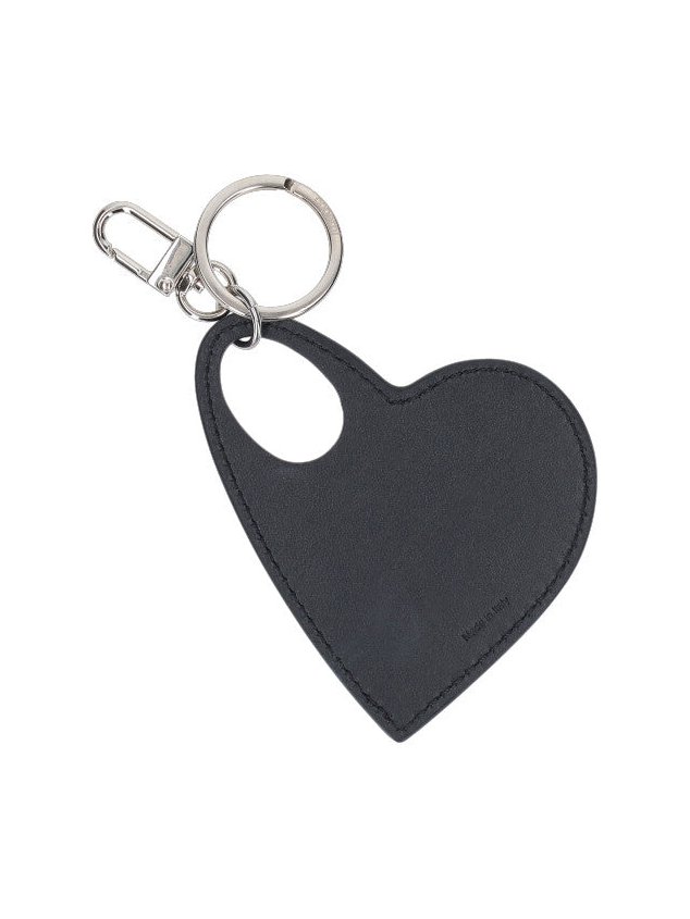 Coperni Heart-Shaped Leather Key Case — Black, view 2