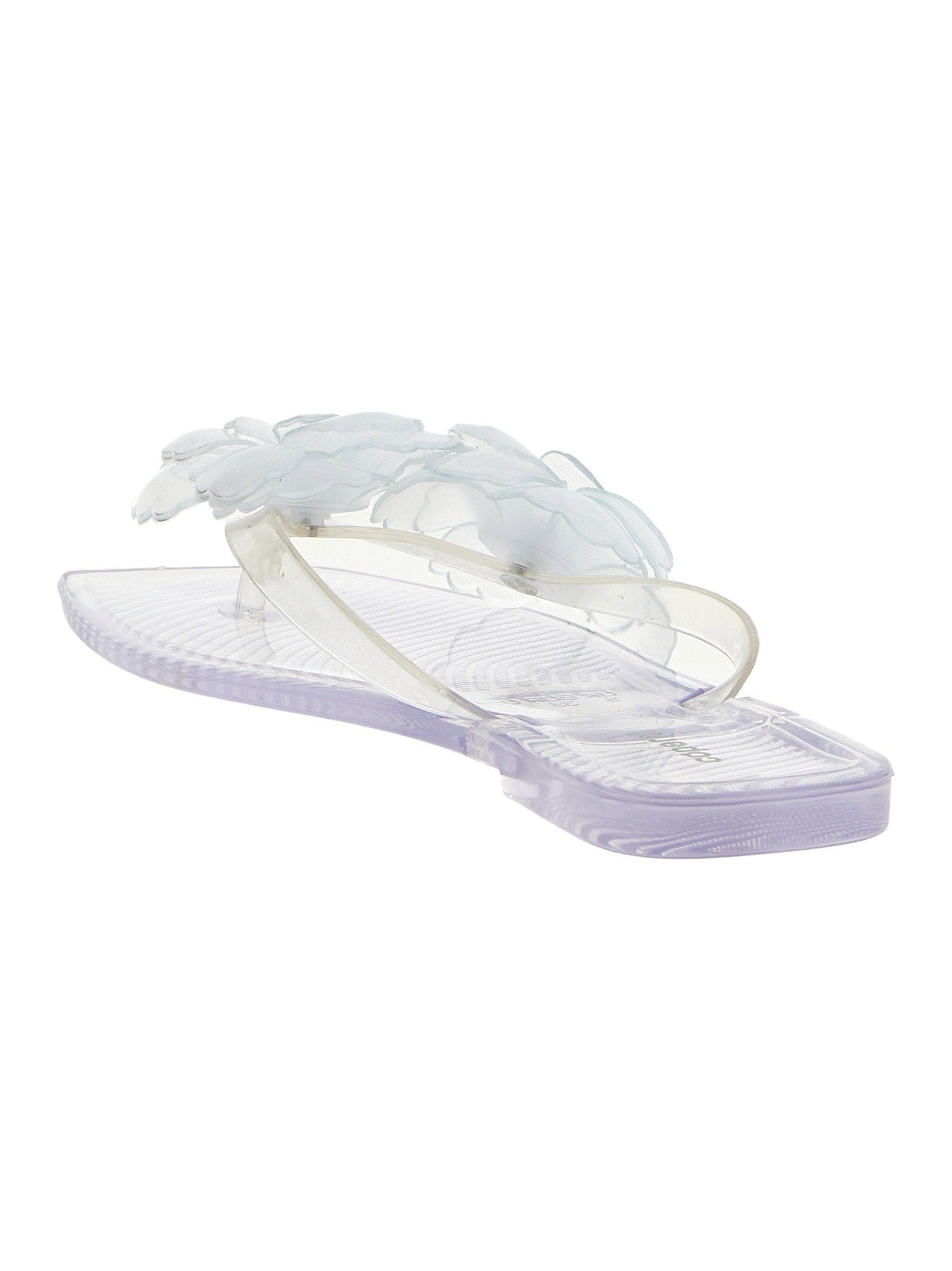 Coperni Silicone Flower Sandals — White, view 3