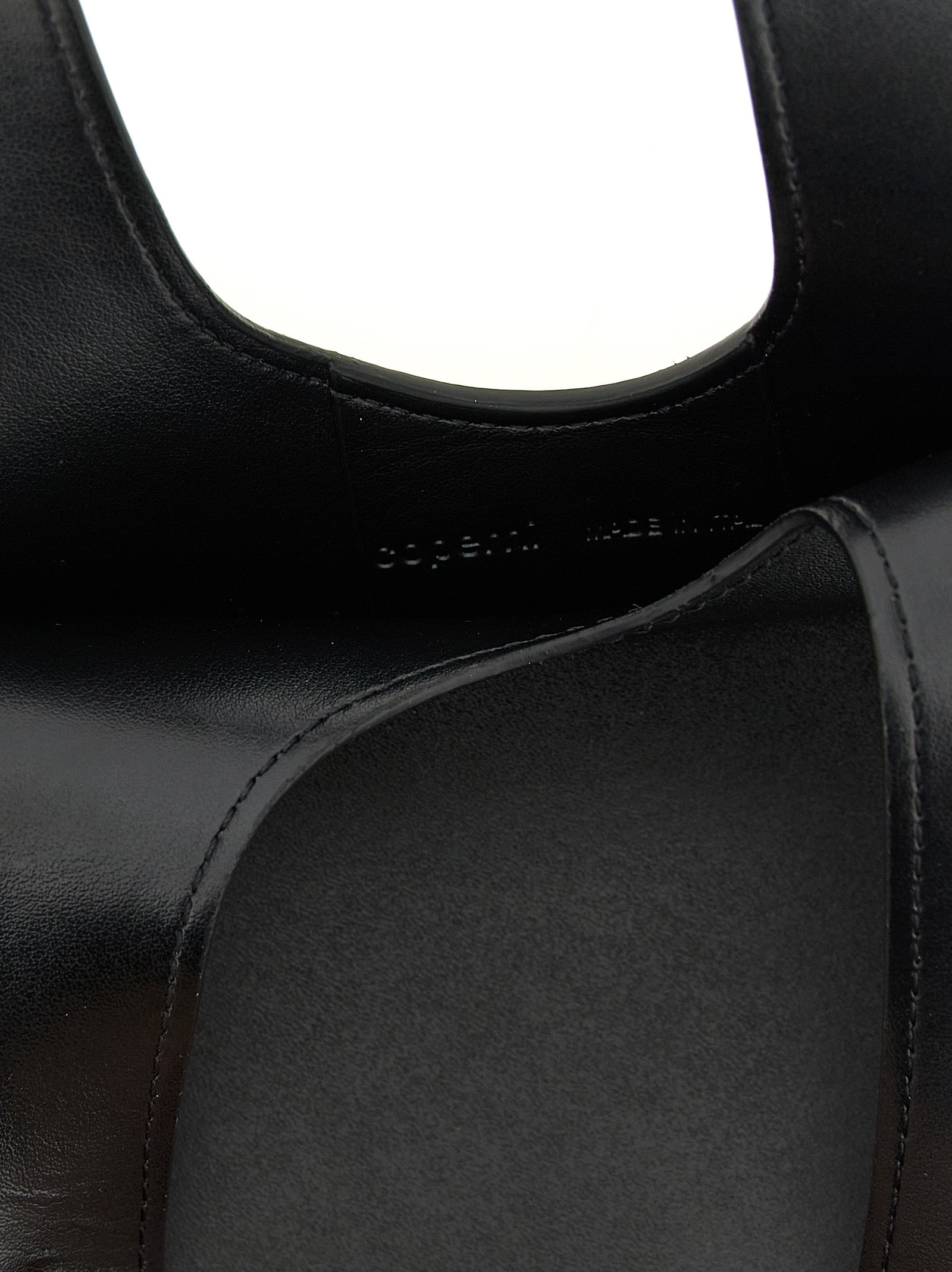 Coperni Heart-Shaped Leather Shoulder Bag — Black, view 4