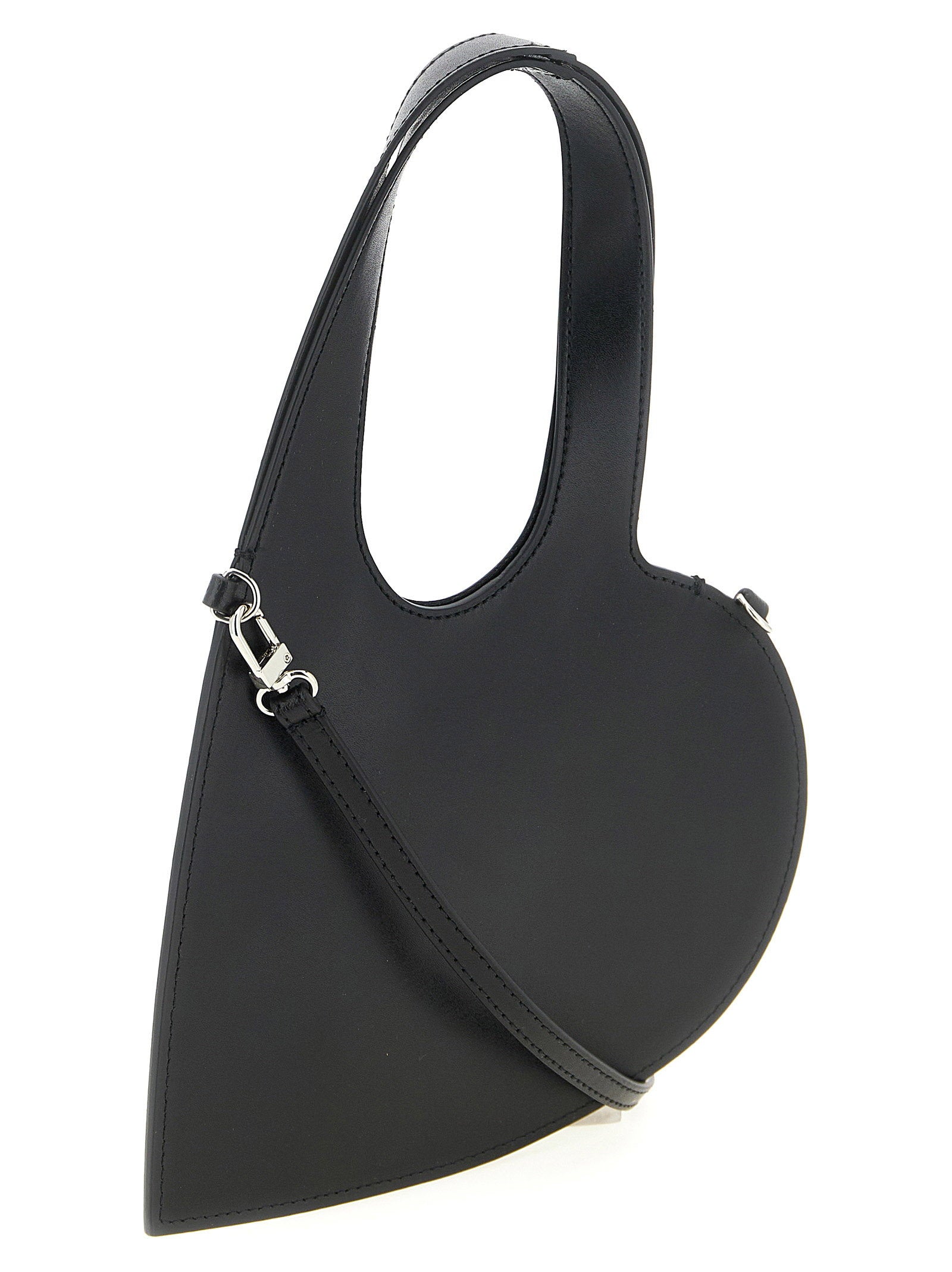 Coperni Mini Heart Shoulder Bag — Black, view 2