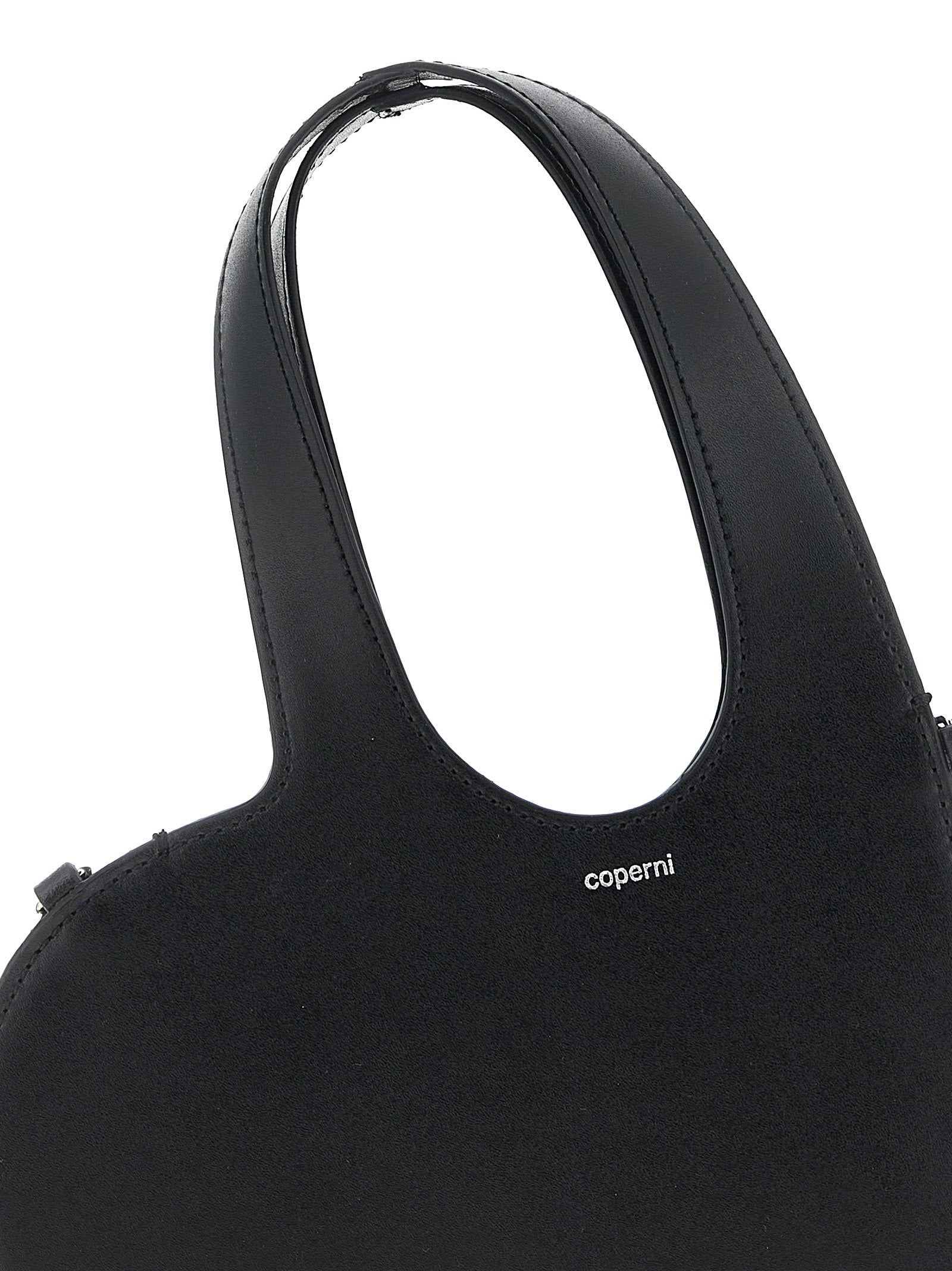 Coperni Mini Heart Shoulder Bag — Black, view 3