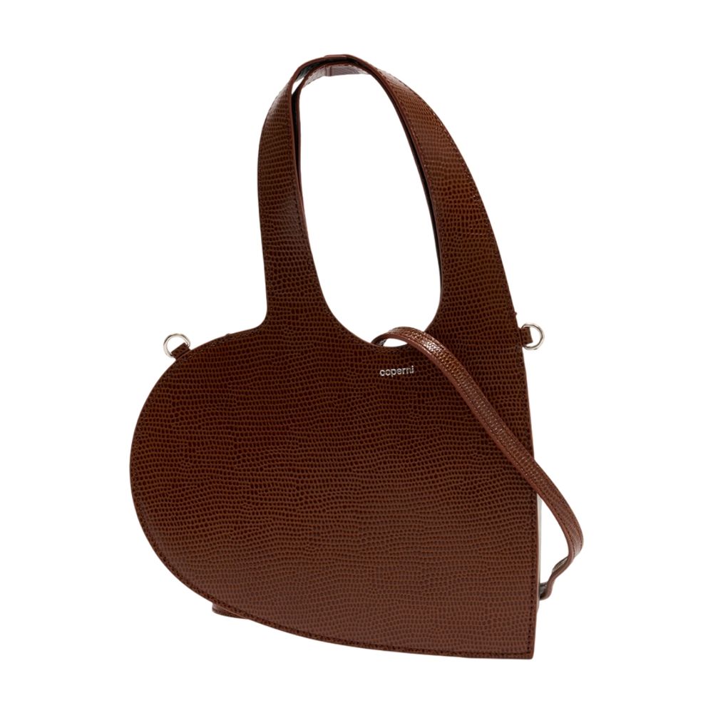 Coperni Heart-Shaped Leather Shoulder Bag — Brown by Coperni
