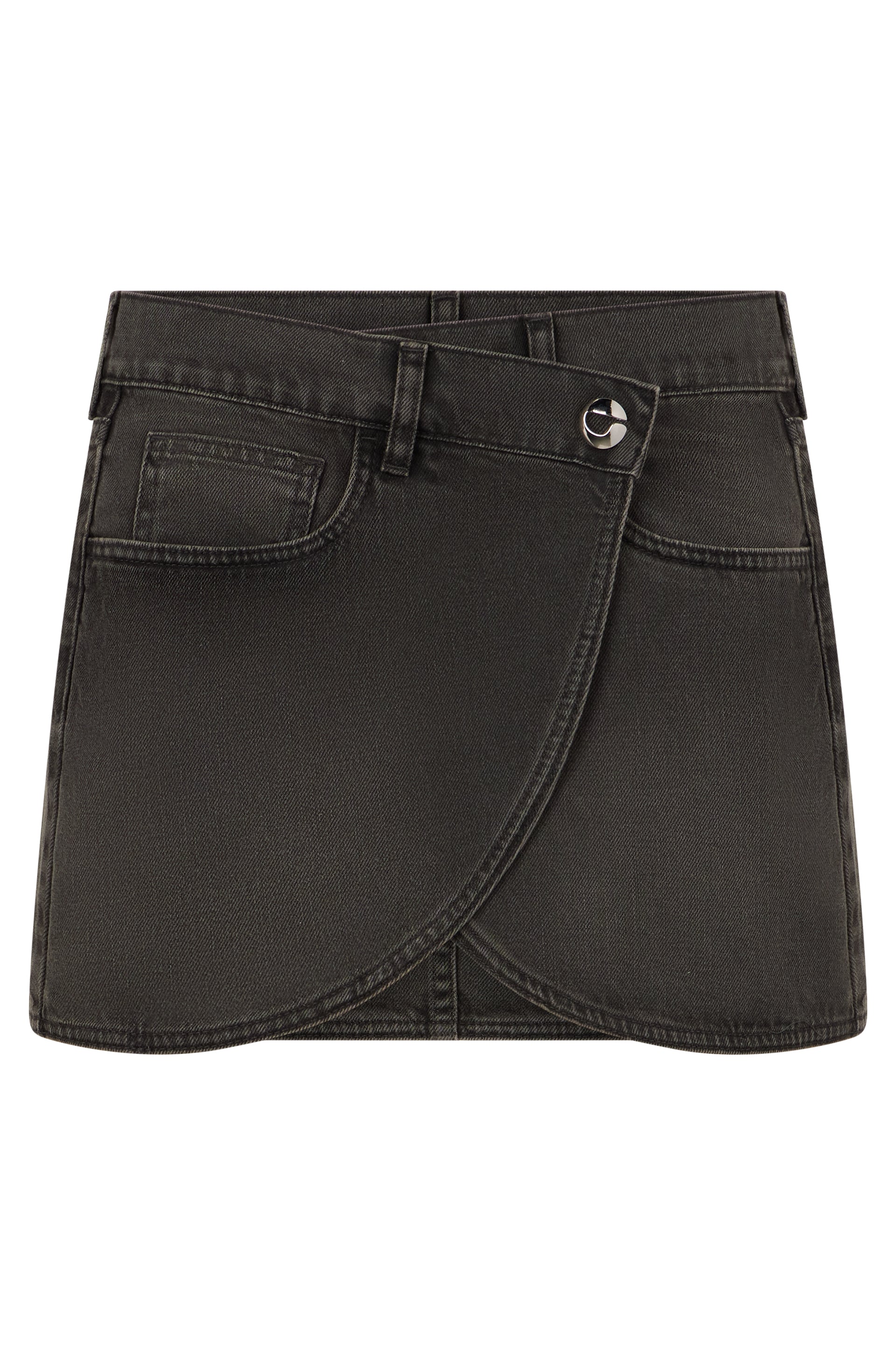 Coperni Wrap Denim Skirt — Gray by Coperni
