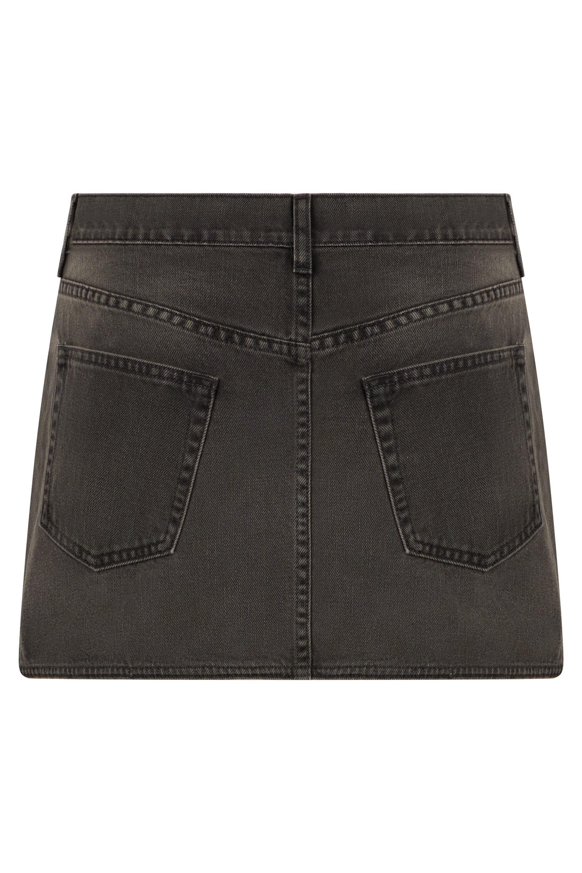Coperni Wrap Denim Skirt — Gray, view 2
