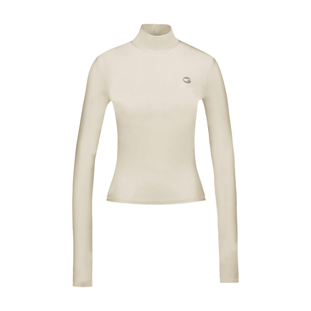 Coperni Nylon High-Neck T-Shirt — Beige, view 2