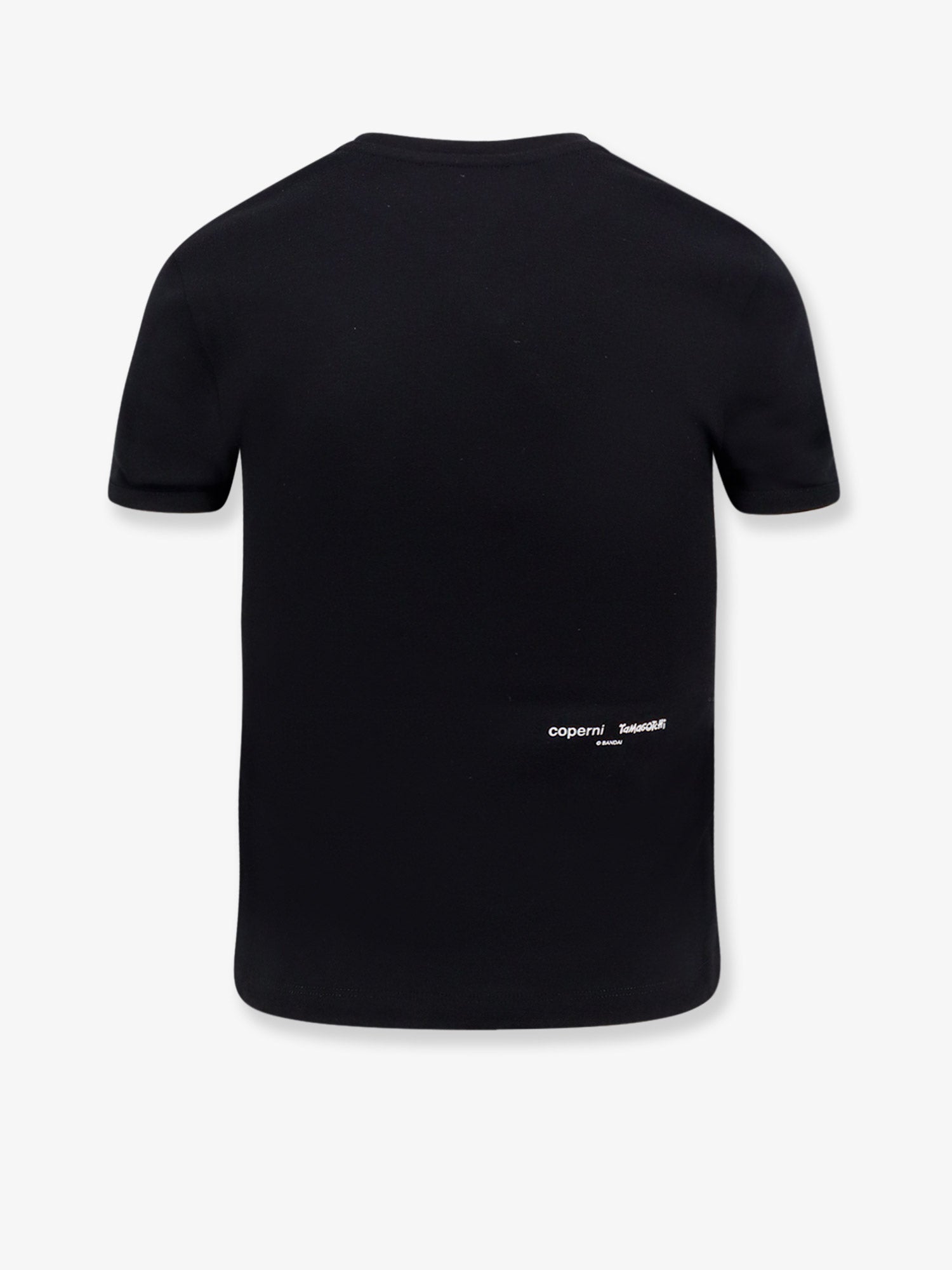 Coperni Tamagotchi Embroidered Organic Cotton T-Shirt — Black, view 2