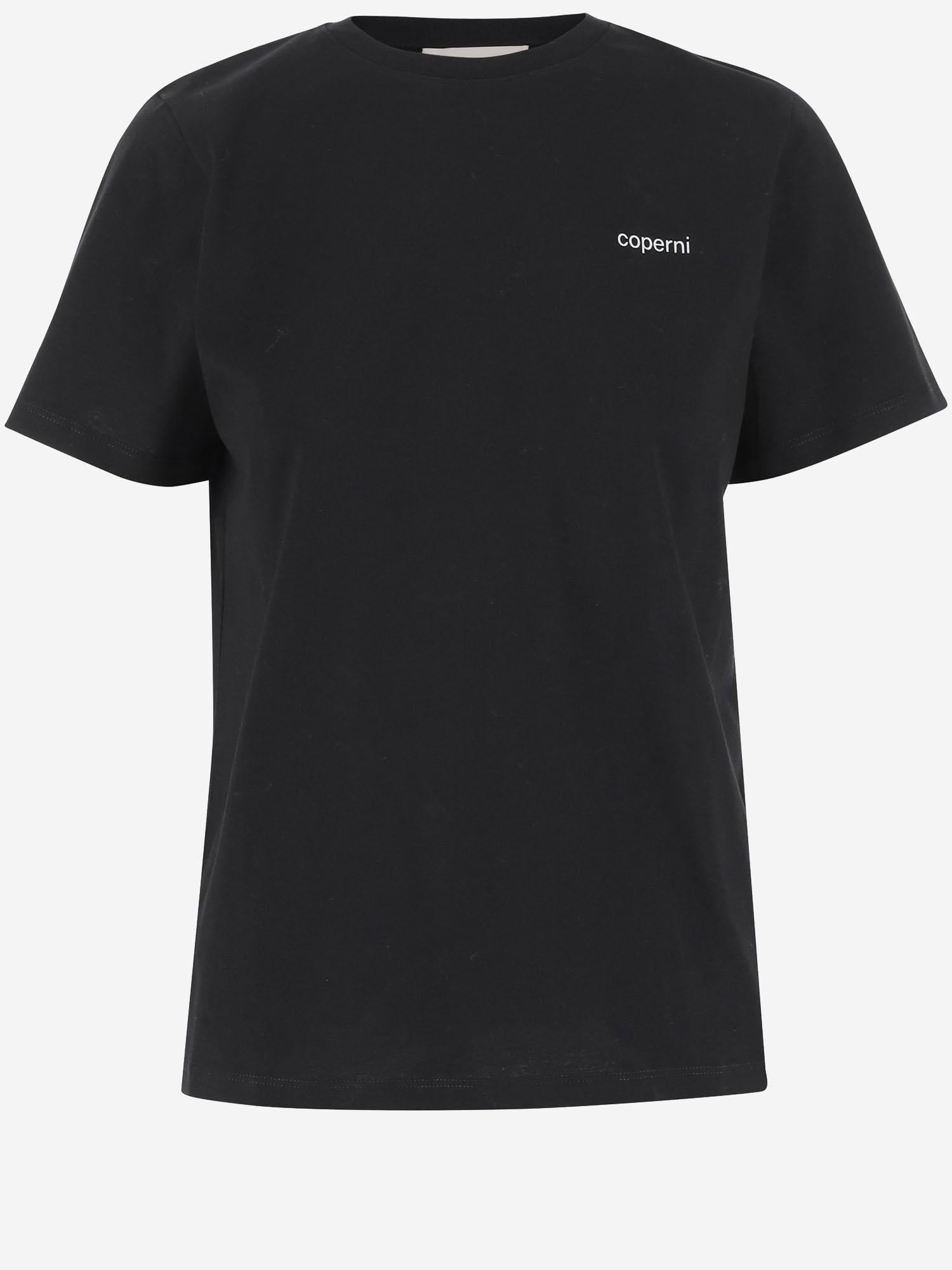 Coperni Cotton Crew Neck T-Shirt — Black, view 2