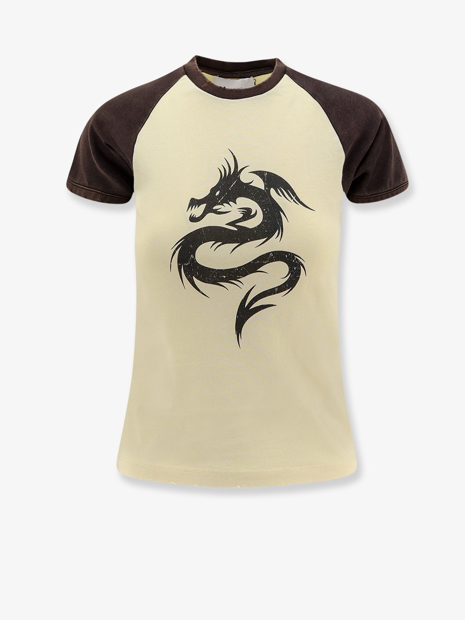 Coperni Dragon-Print Cotton T-Shirt — Yellow by Coperni