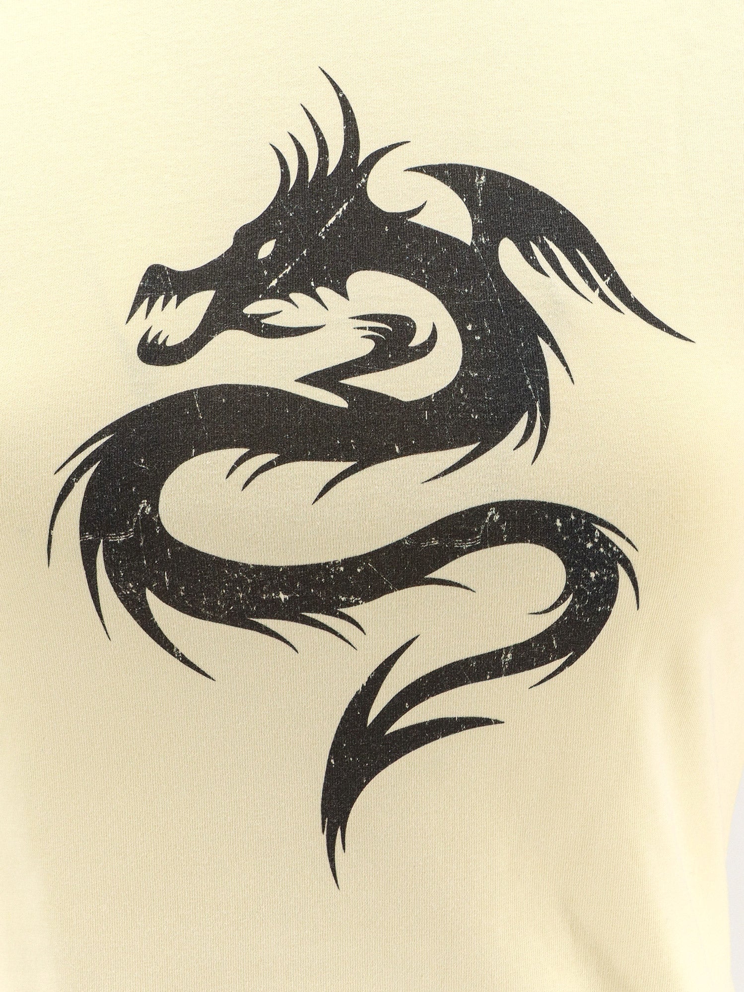 Coperni Dragon-Print Cotton T-Shirt — Yellow, view 3