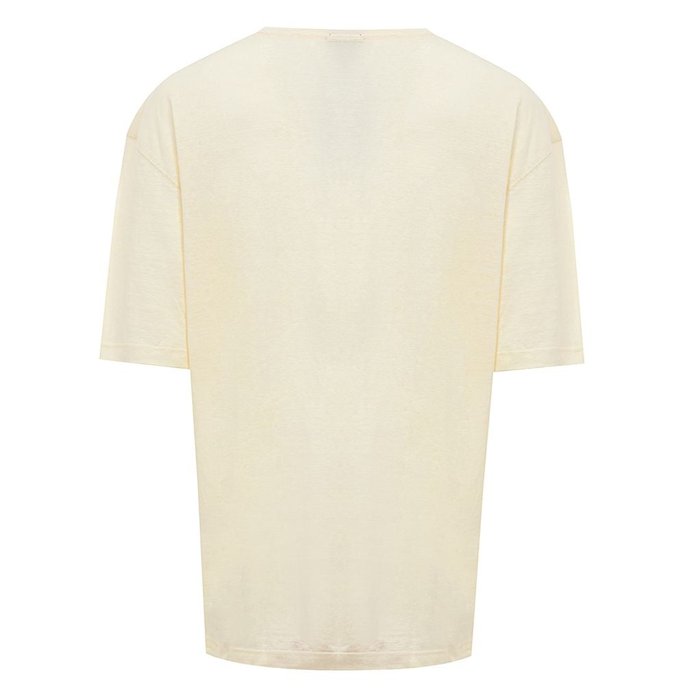 Corneliani Linen T-Shirt — Yellow, view 2