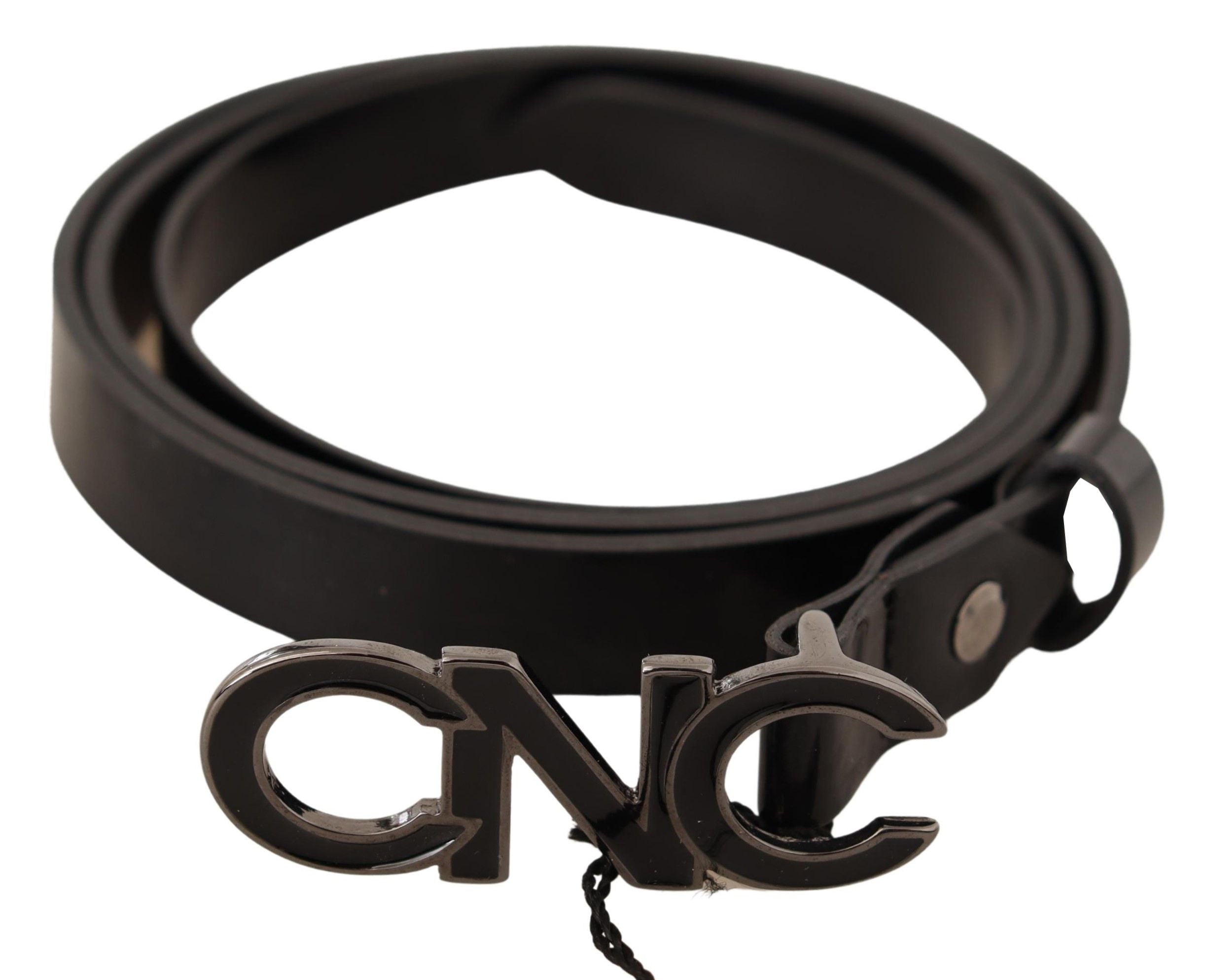 Costume National Logo Buckle Belt — Black, view 3