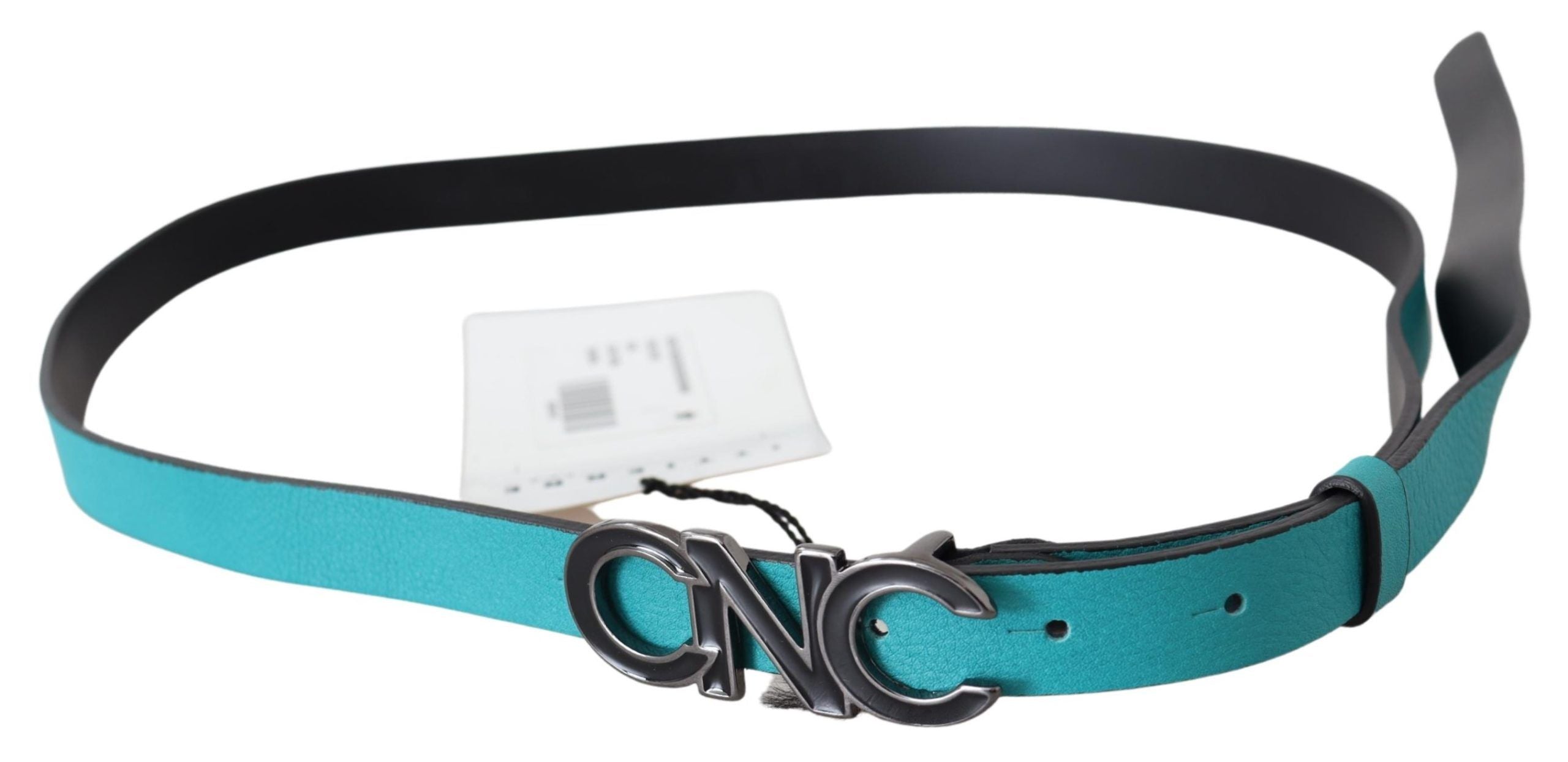 Costume National Logo-Buckle Leather Belt — Blue by Costume National